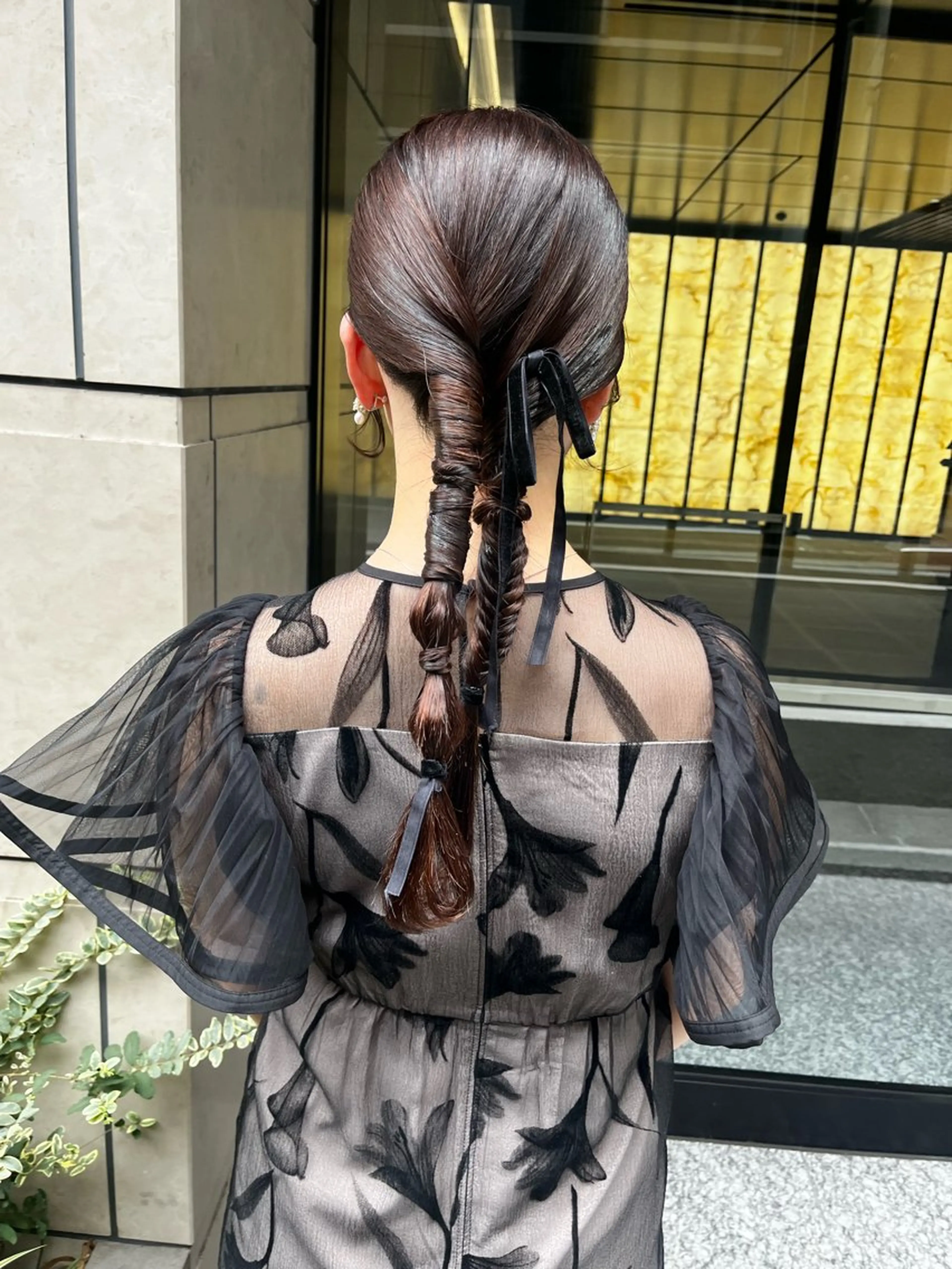 セミロング ヘアアレンジ ヘアセット ⭐️ アユミ⭐️のヘアスタイル