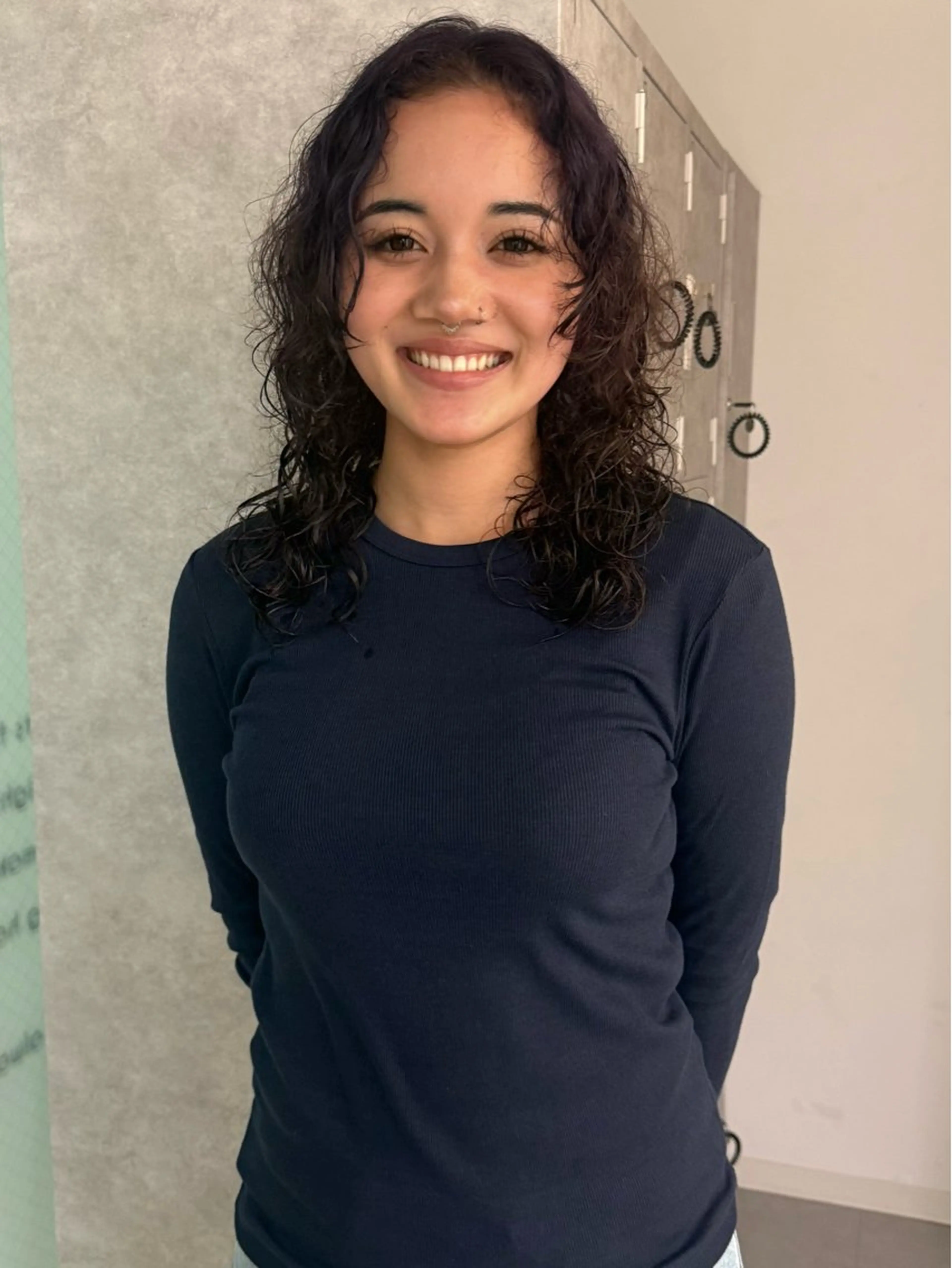 ミディアム パーマ 艶カラー/パーマ/ ‎kanahaʚଓ⋆のヘアスタイル