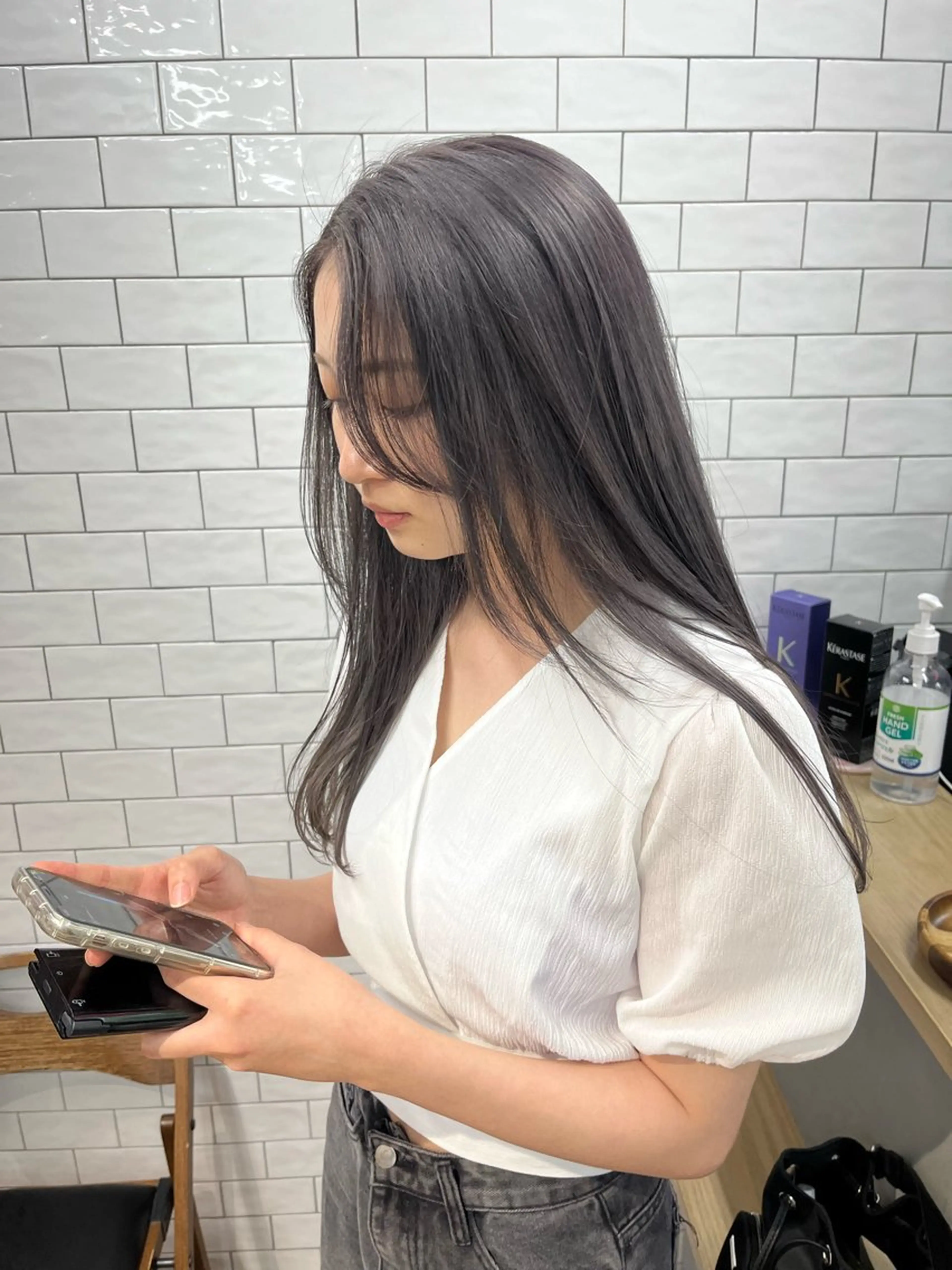 ロング カラー もり まりものヘアスタイル