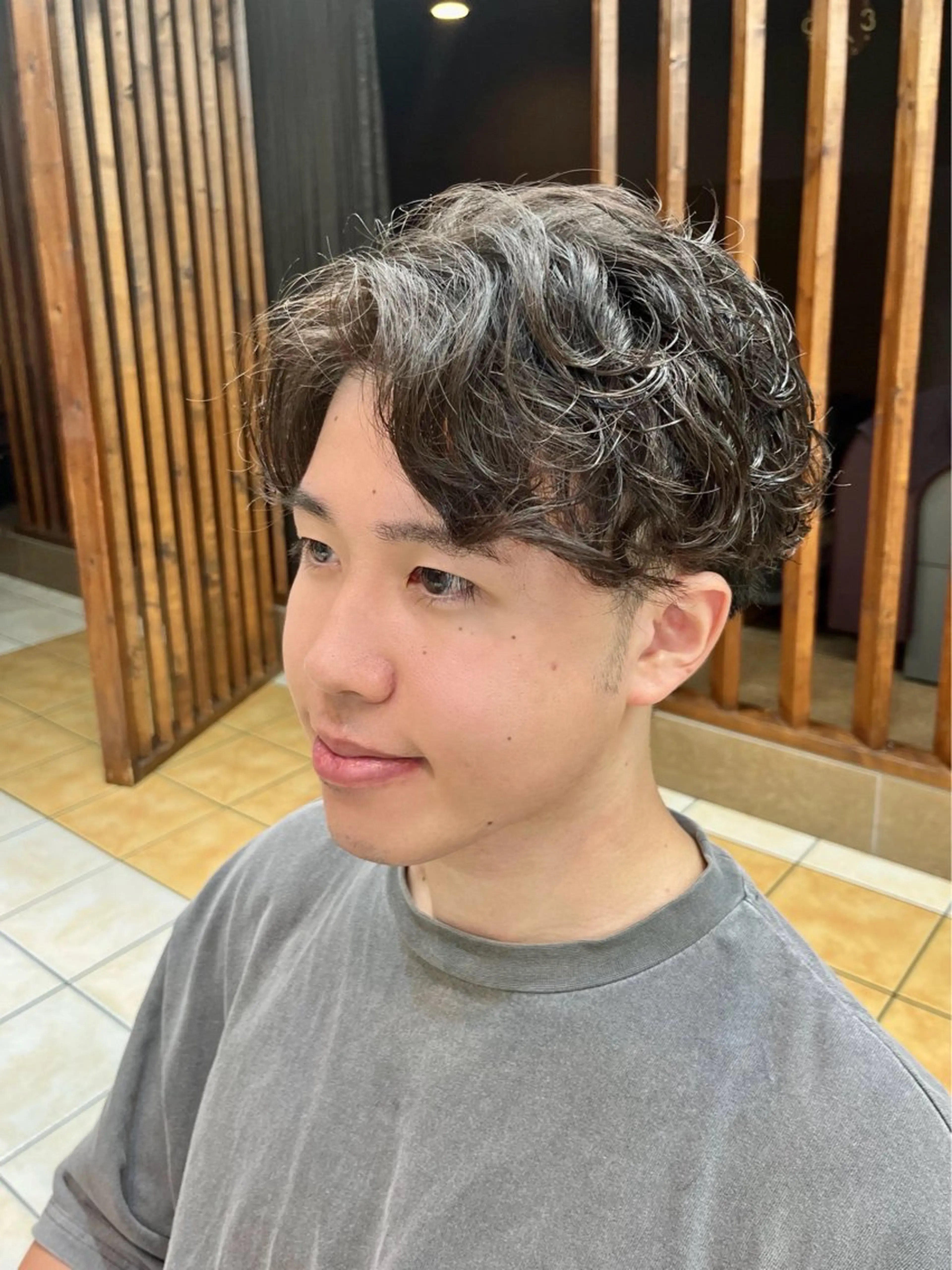 ショート パーマ メンズ カット パーマ メンズ特化/パーマ/ 髪質改善　高野奨馬のヘアスタイル