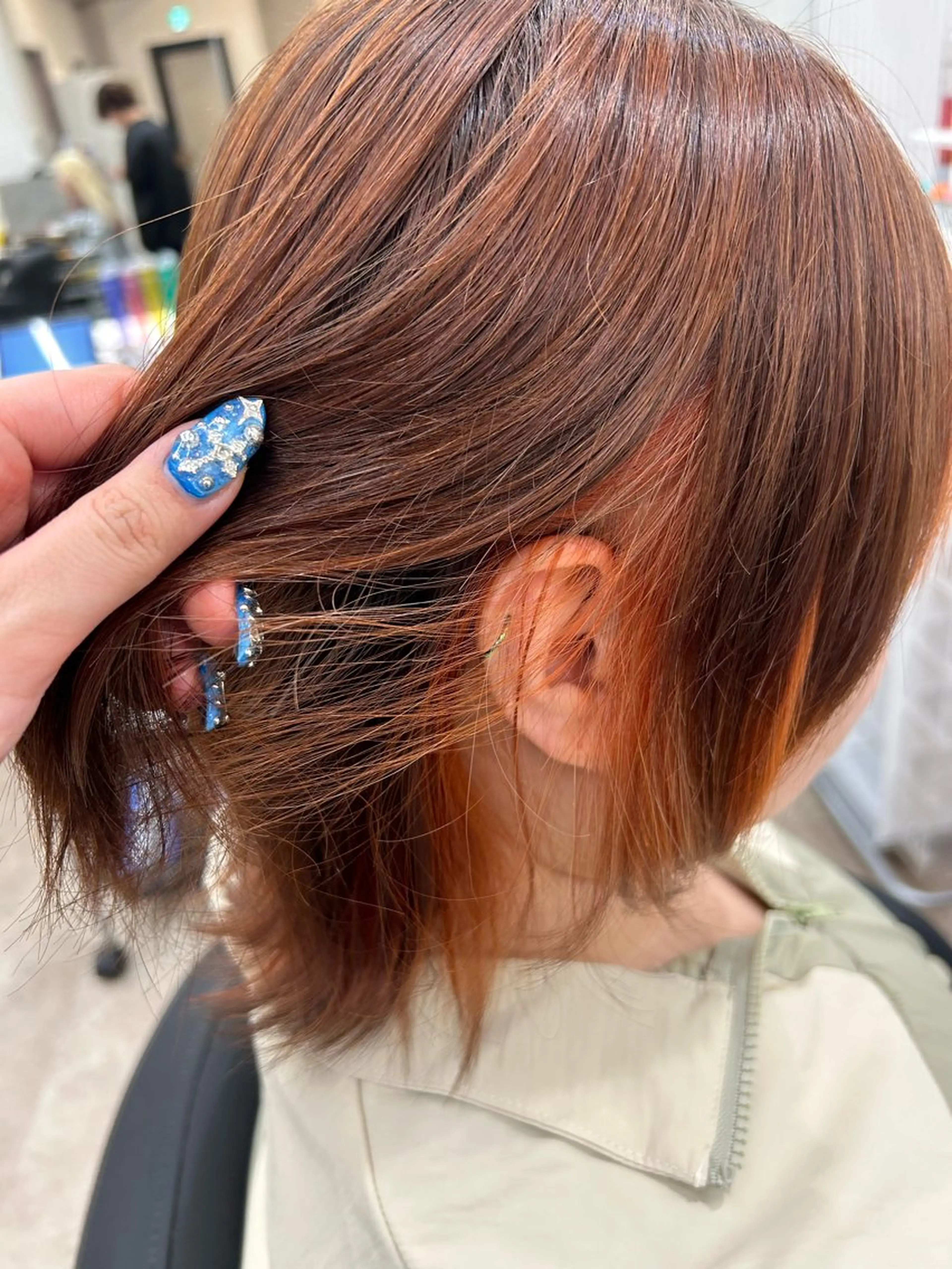 ショート カラー 狐カラー オレンジ eight kichijoji所属・🐬レイヤー /透明感/あいか🫧のヘアスタイル