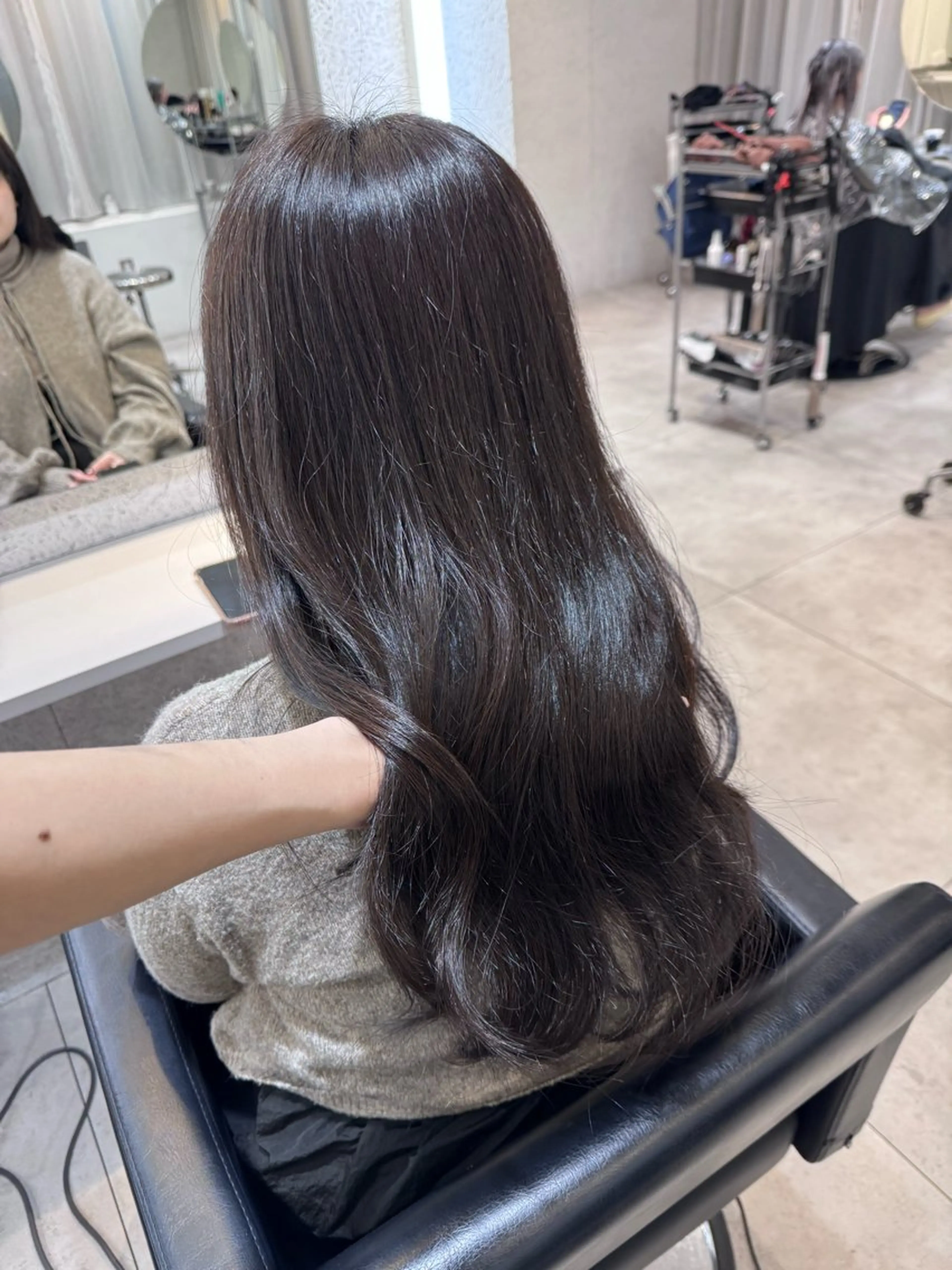 ロング カット ヘアカラー トリートメント Miyu/透明感 カラー/layerのヘアスタイル