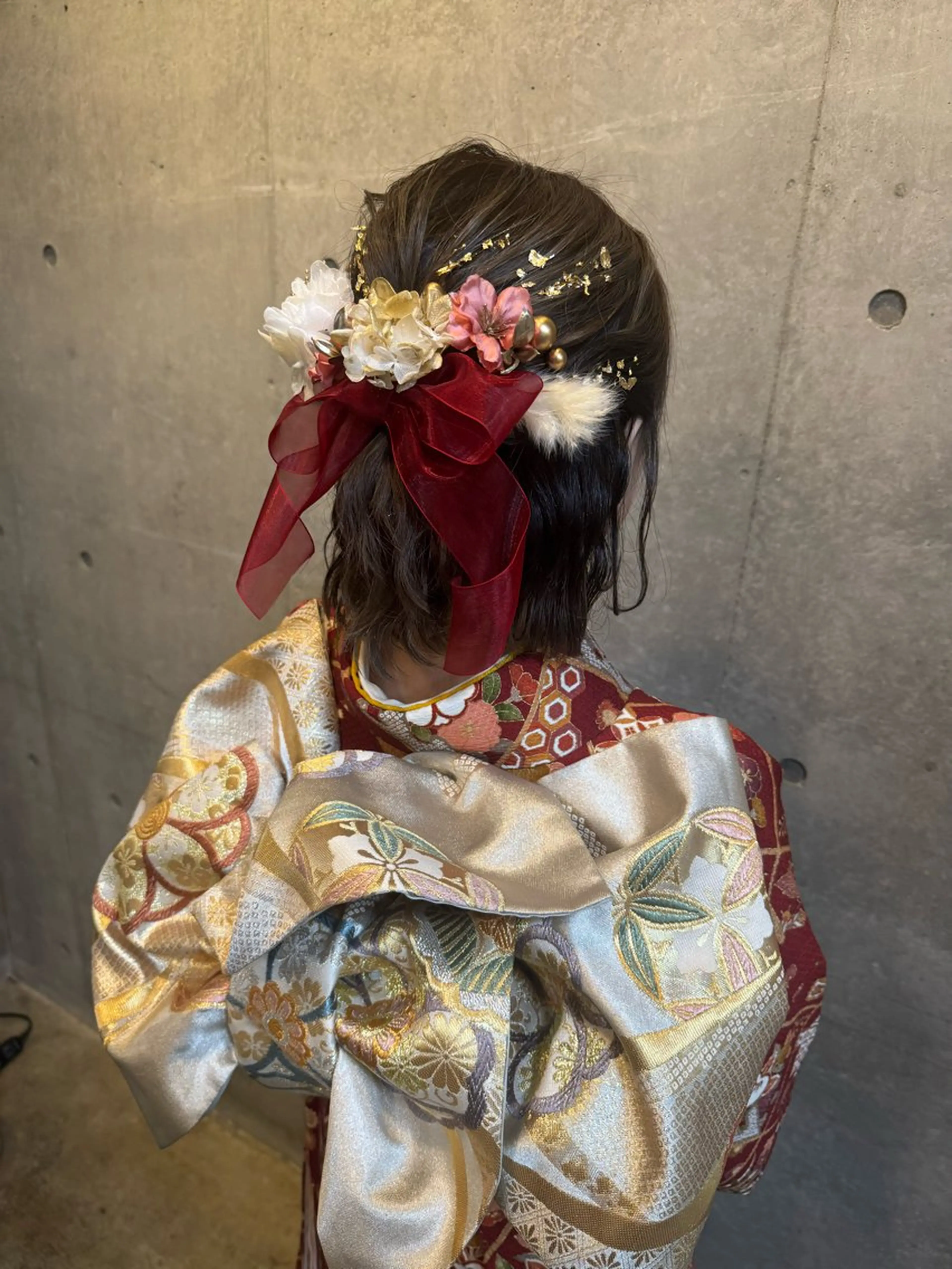 成人式後撮り振袖着付け+ヘアセット👘の写真