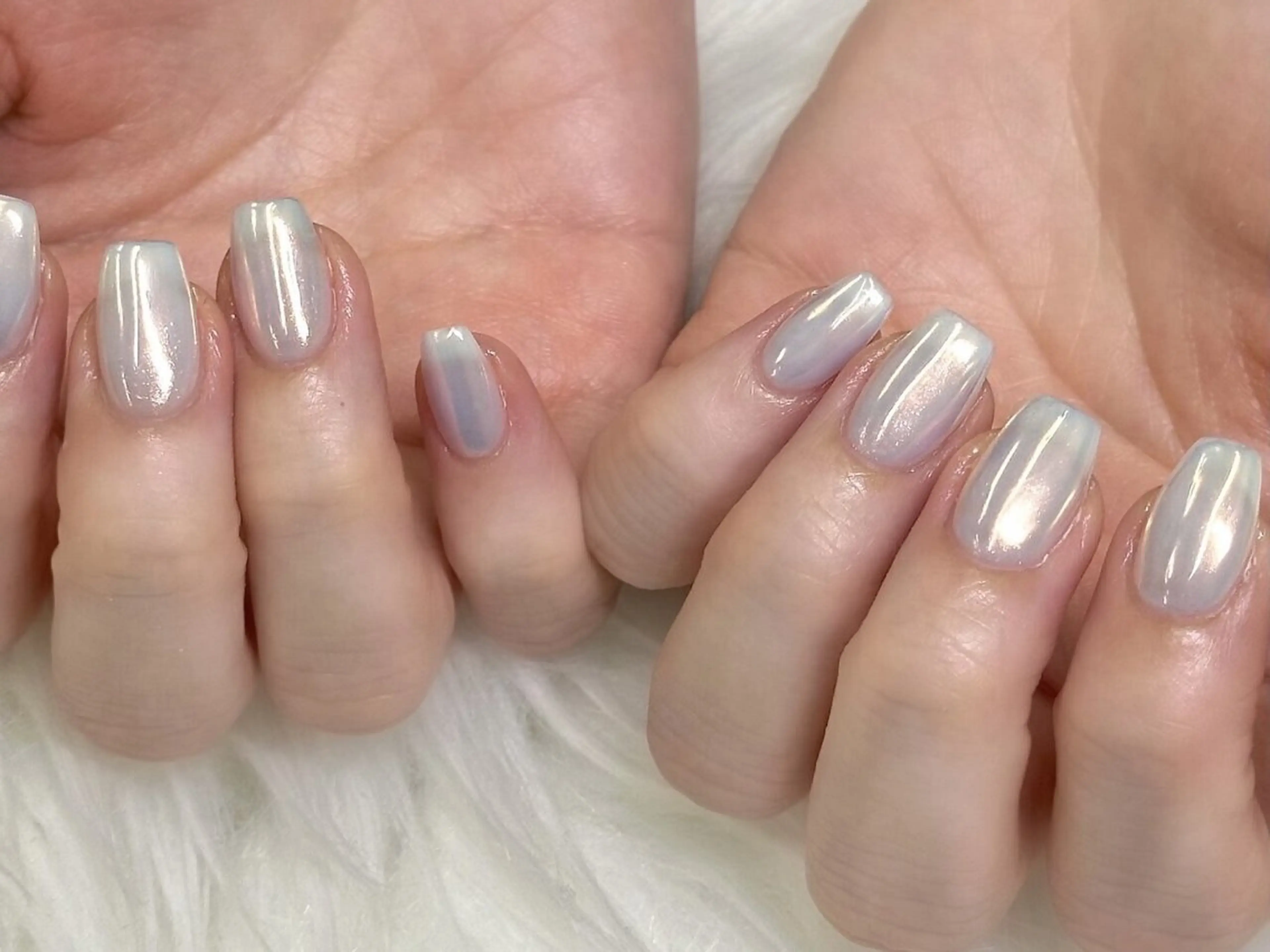 ネイル オーロラネイル ミラーネイル ハンドネイル Silk by Bianca かっちのネイルデザイン