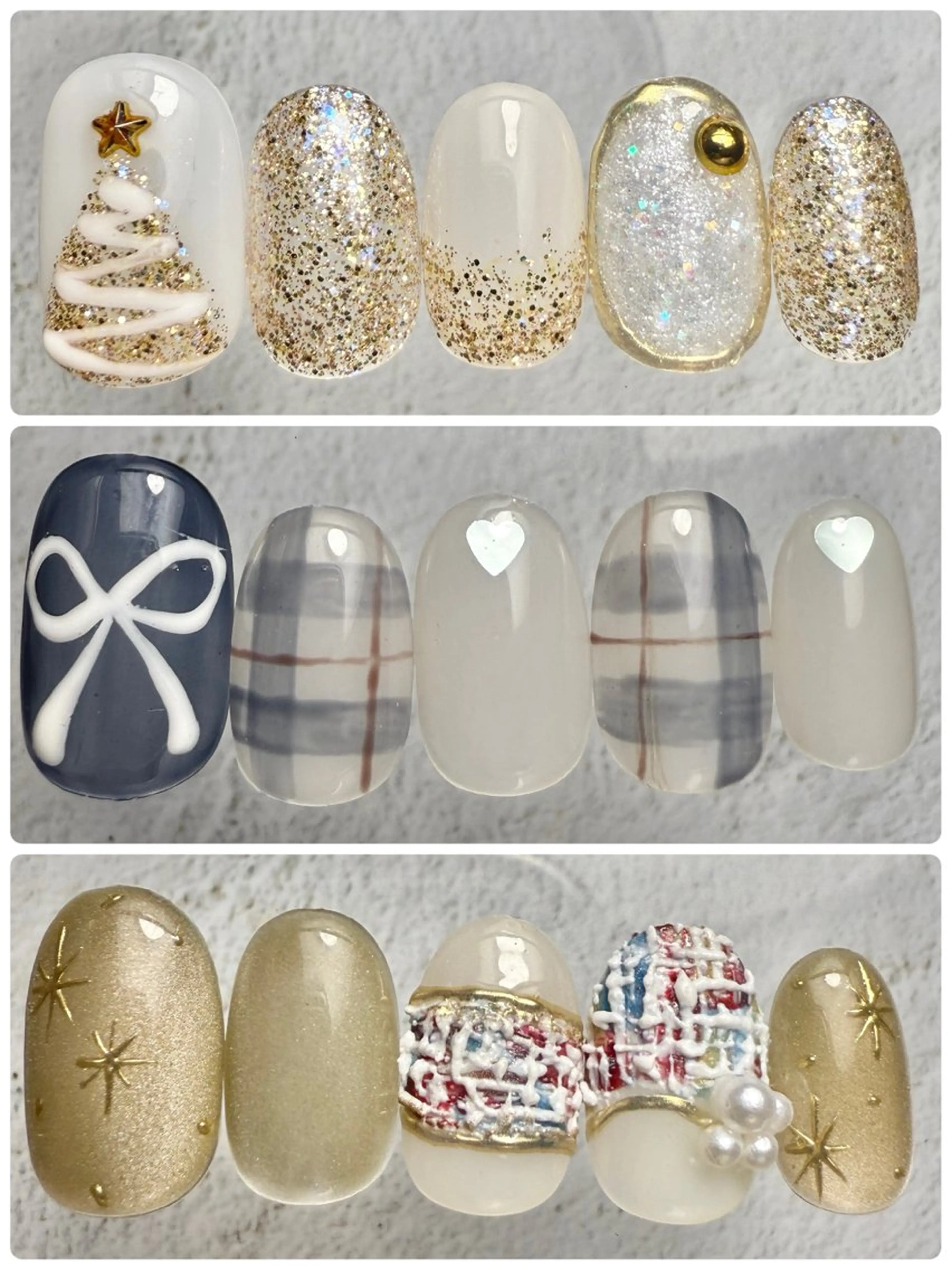 ネイル 冬ネイル クリスマス ハンドネイル M.nail所属・M. nailのネイルデザイン