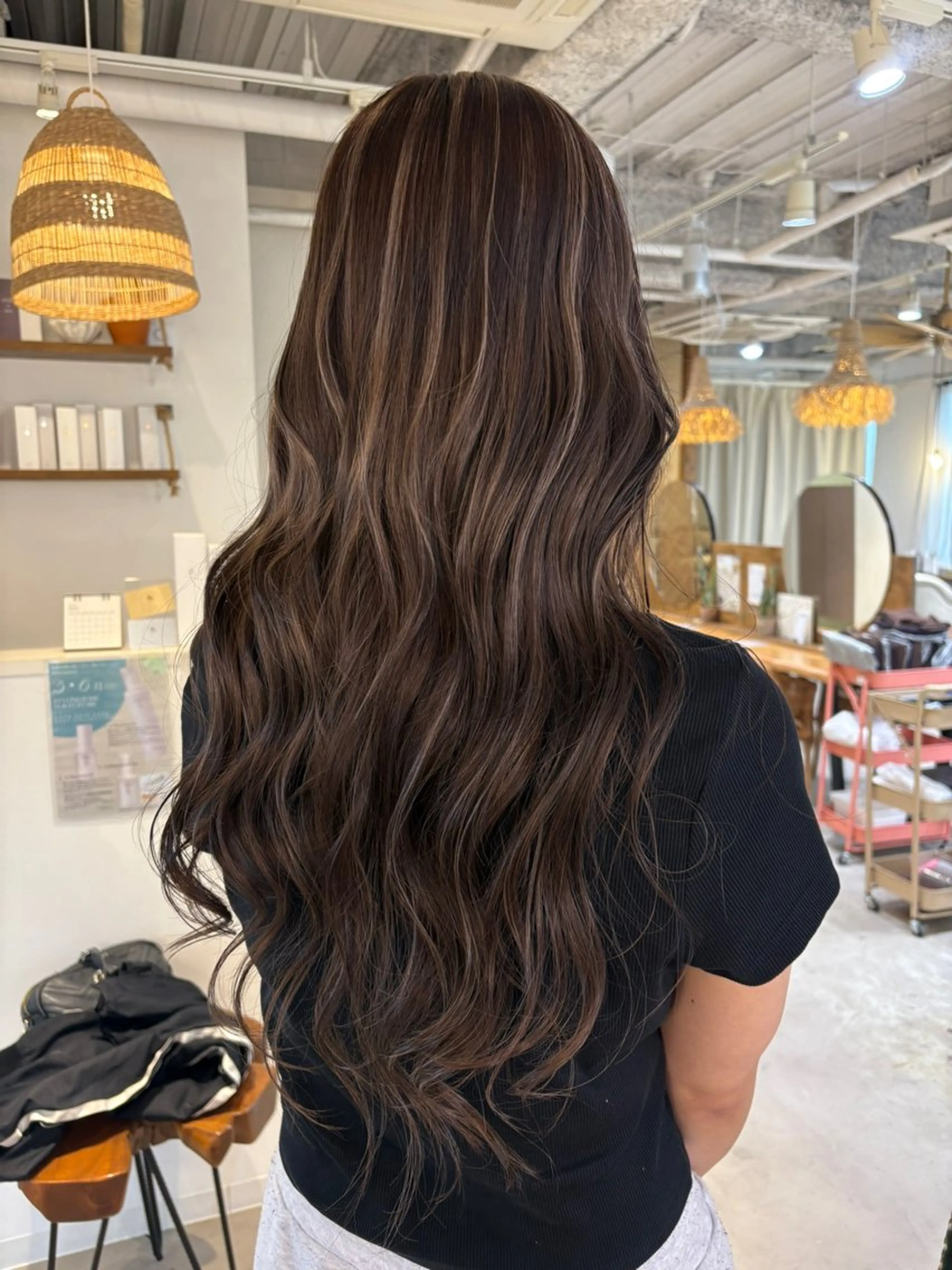 ロング ヘアカラー ココルアナ 豊中美容室のヘアスタイル