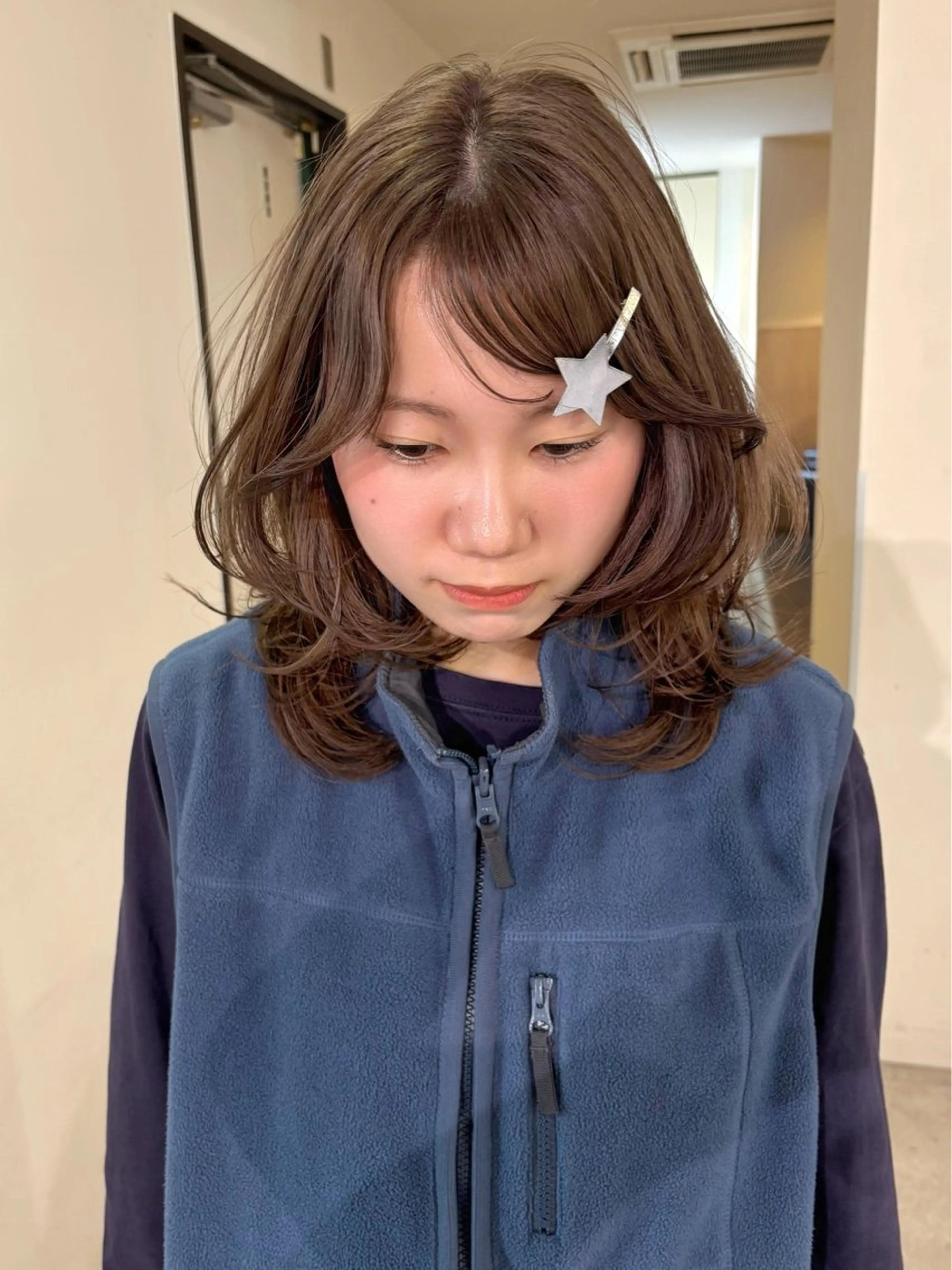 ミディアム カラー カット ヘアカラー mizuki/ピンク ベージュ.レイヤーのヘアスタイル