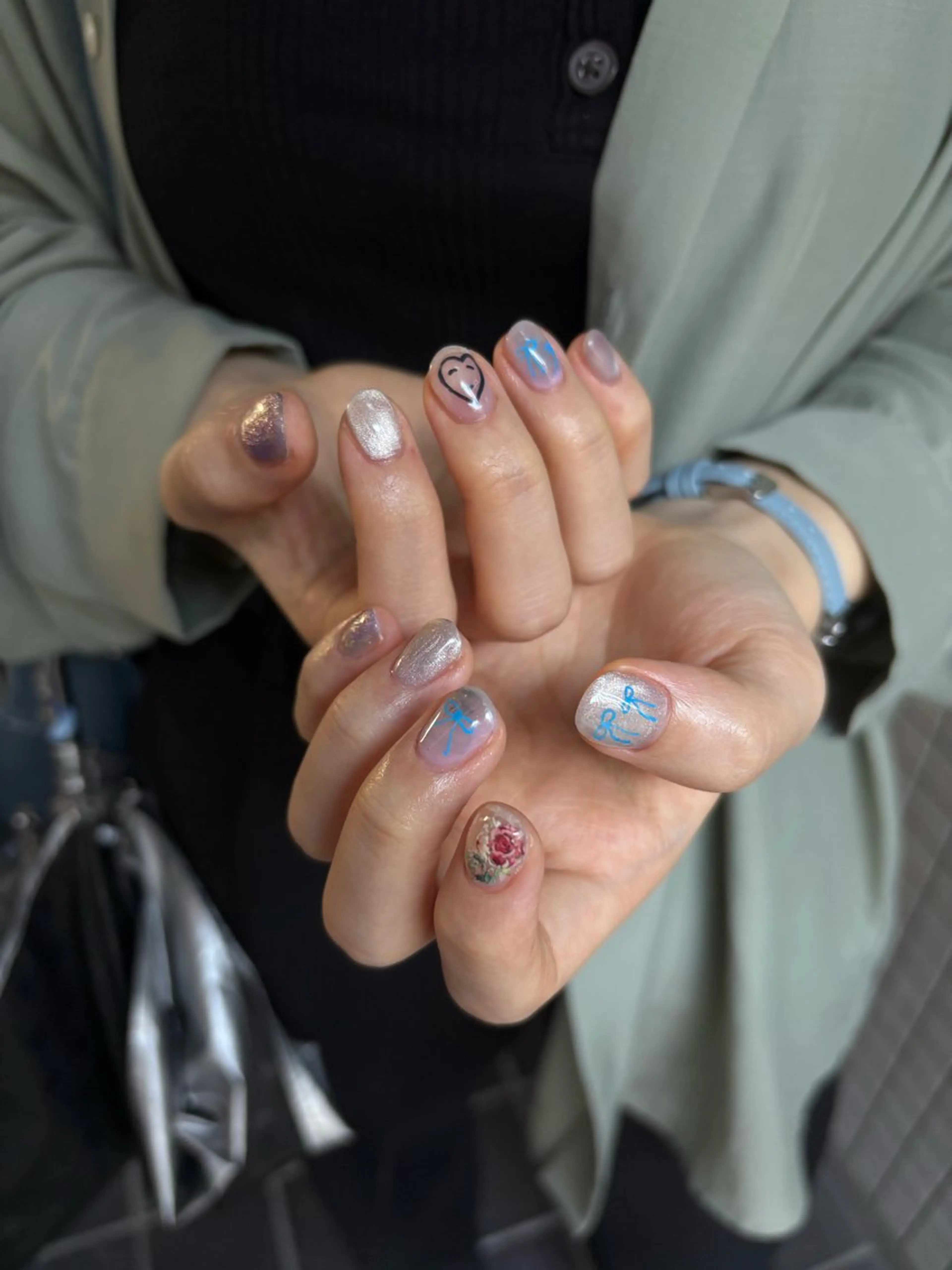 ネイル ハンドネイル Hata nail 🎀個性派ニュアンスのネイルデザイン