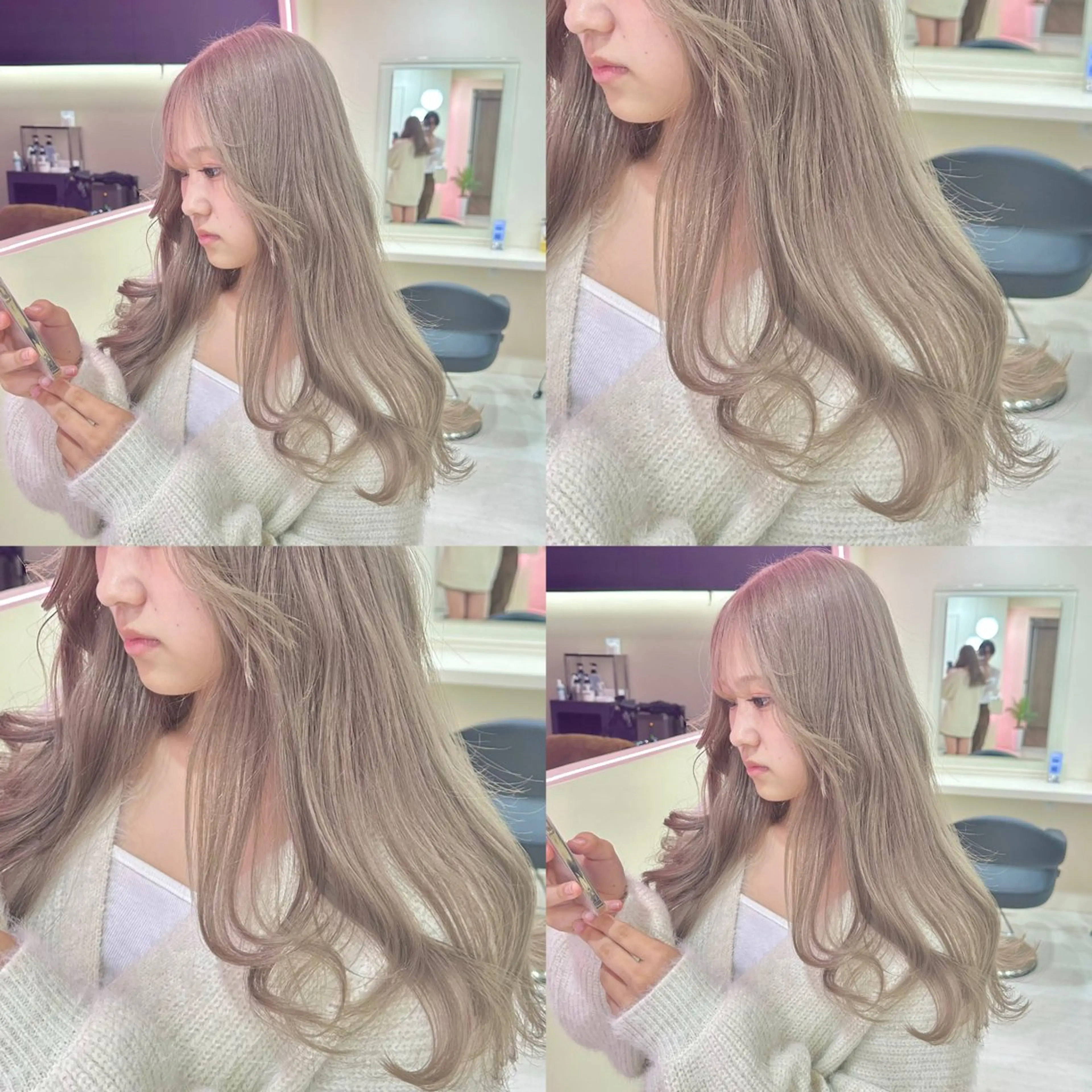 人気メニュー🌟ケアブリーチを使った☘️ブリーチありのダブルカラー✨＋クイックtheaterトリートメント＋前髪カット✨の写真