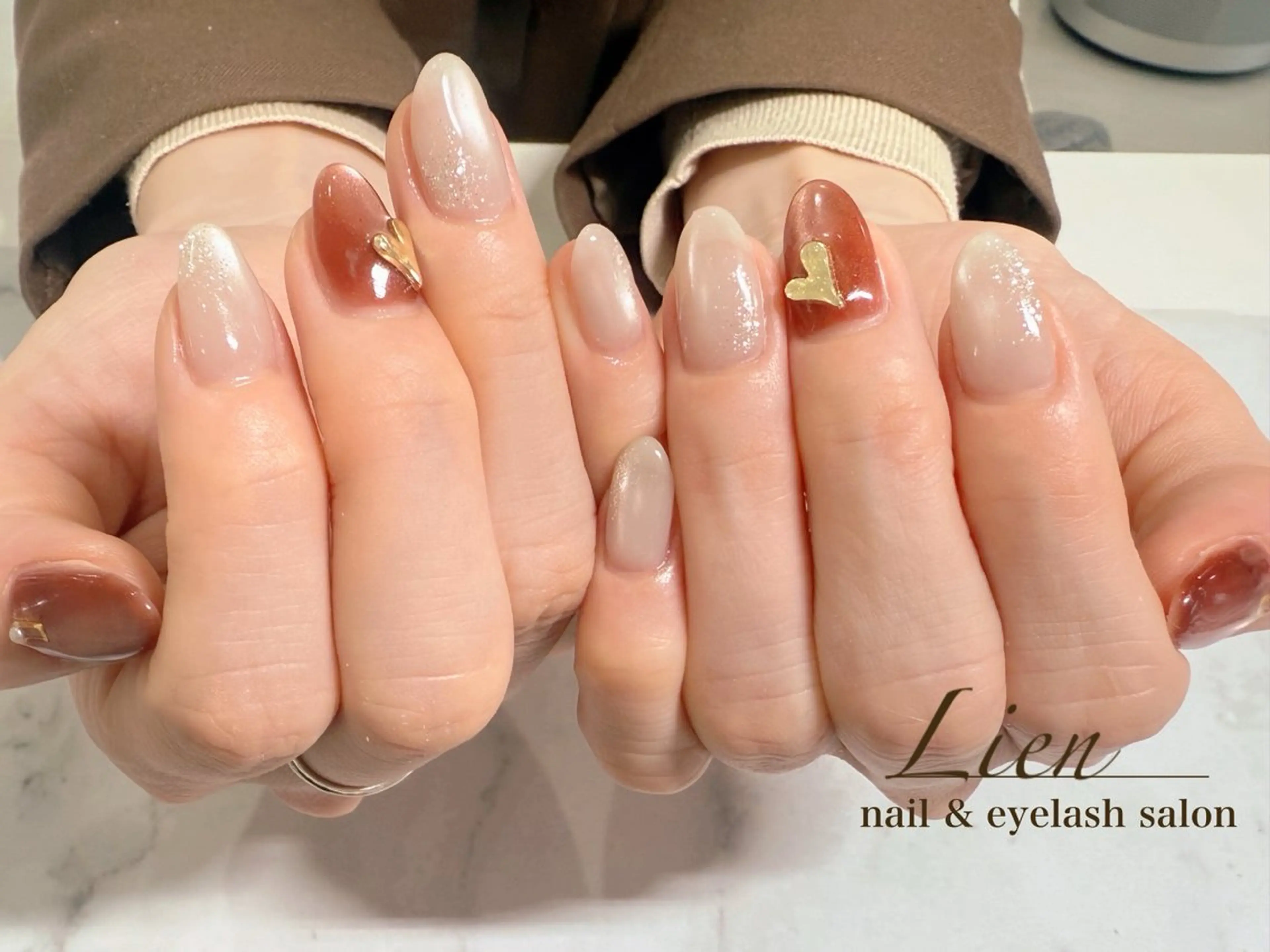 ネイル 長さ出し フットネイル フレンチネイル ジェルネイル ガラスフレンチ ハンドネイル Lien（リアン） 銀座駅6分のネイルデザイン