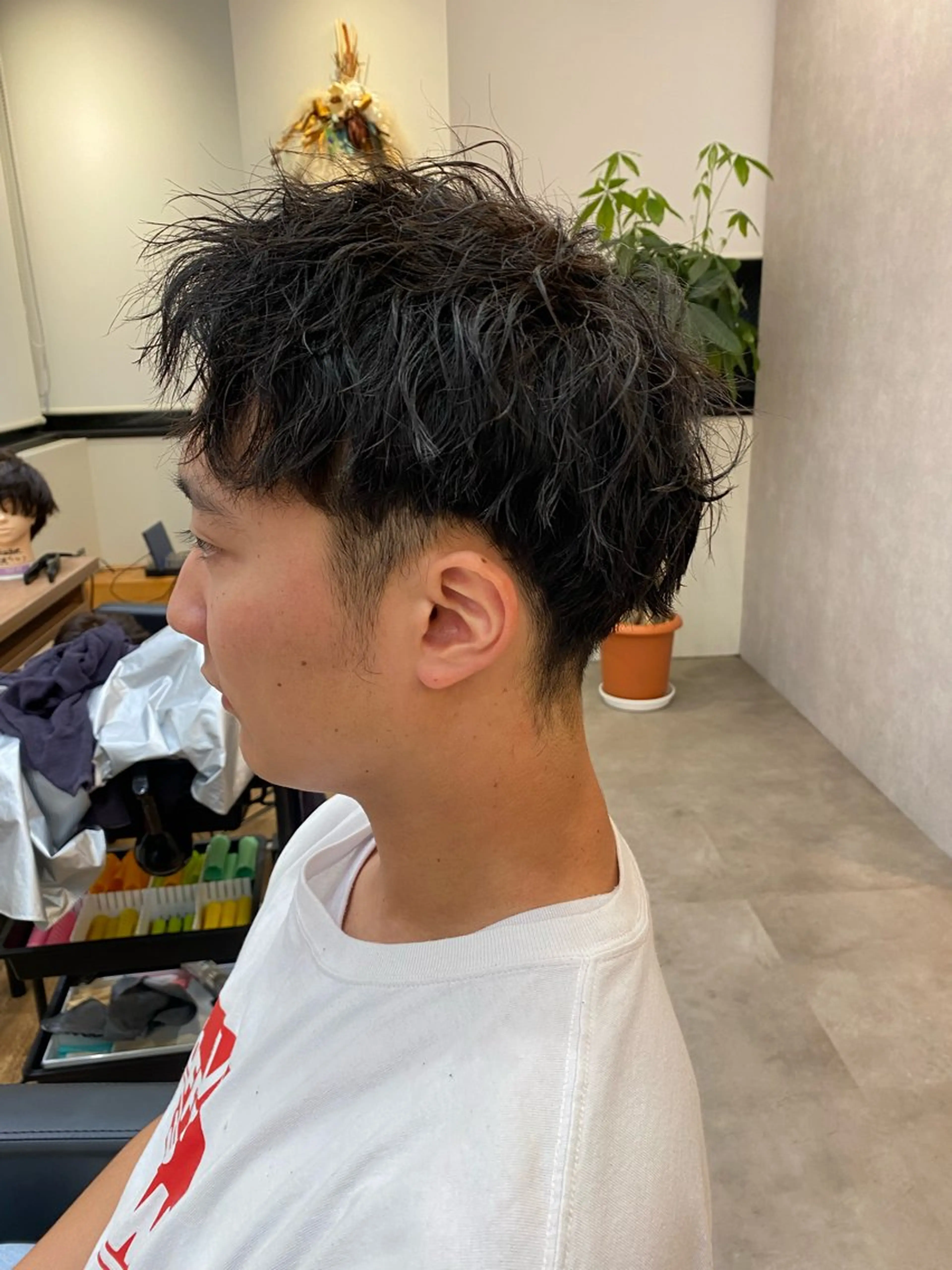 パーマ メンズ カット パーマ well高崎上大類町 /湯浅泳作のヘアスタイル