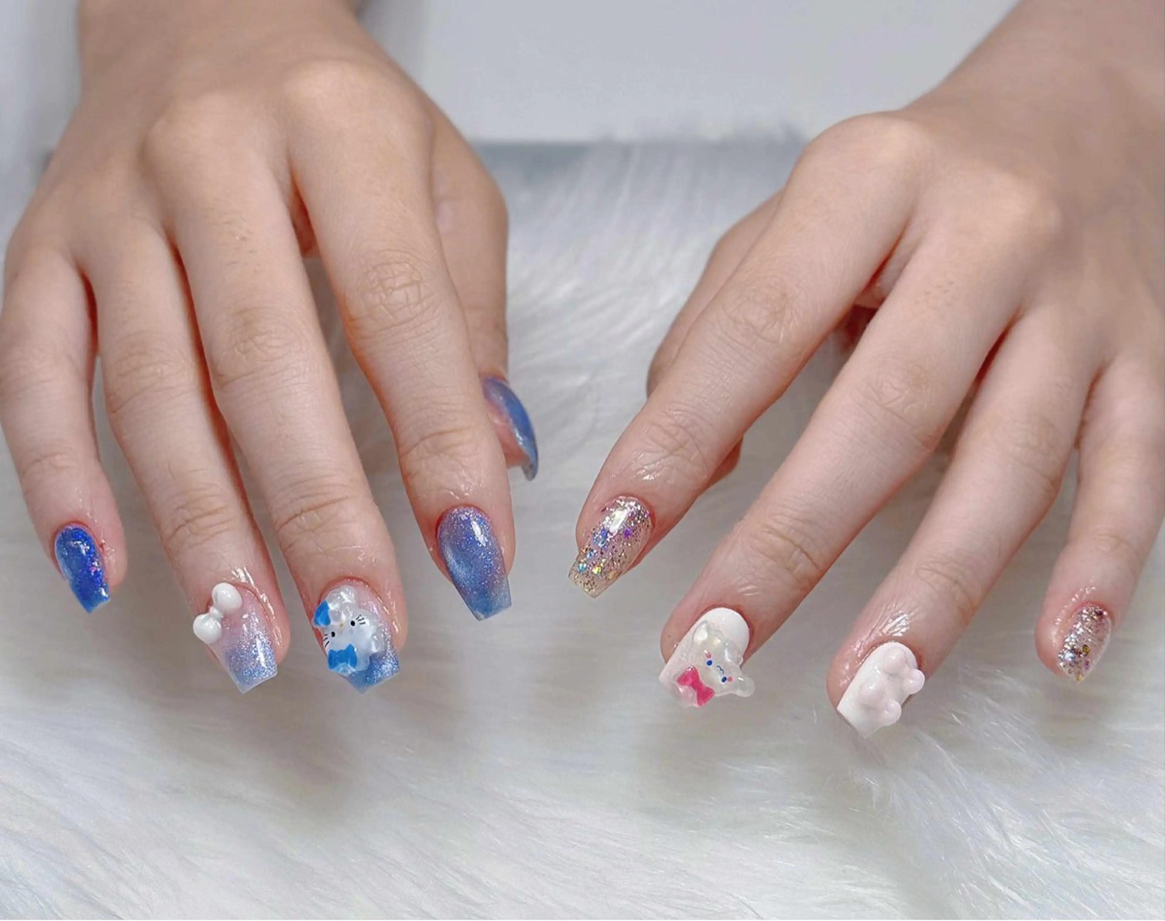 ネイル オーロラネイル チークネイル フットネイル フレンチネイル ジェルネイル ハンドネイル Nichi Nailsのネイルデザイン