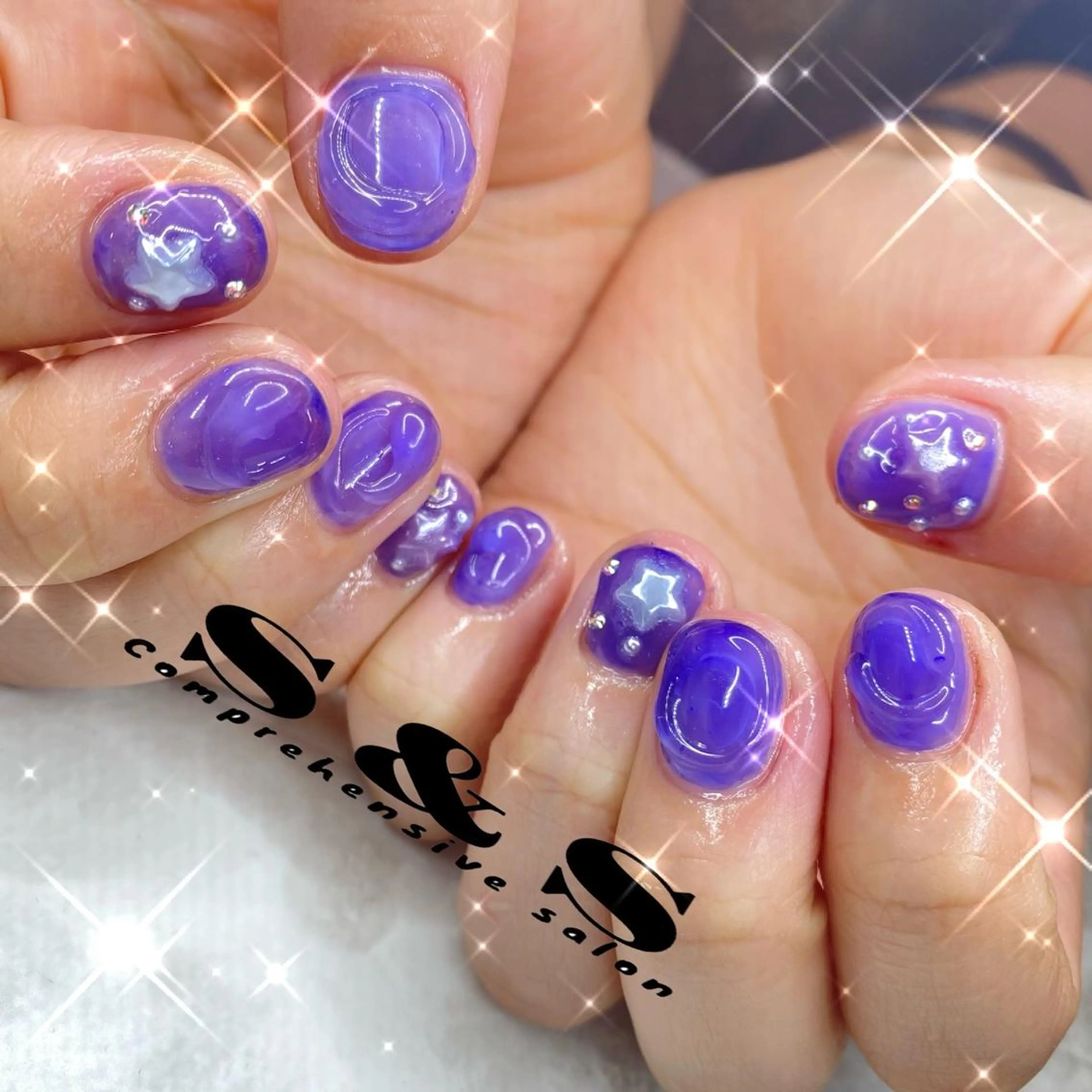 ネイル アートネイル 長さ出し 氷ネイル・うるうるネイル メンズネイル 持ち込み S&S 村田小百合のネイルデザイン