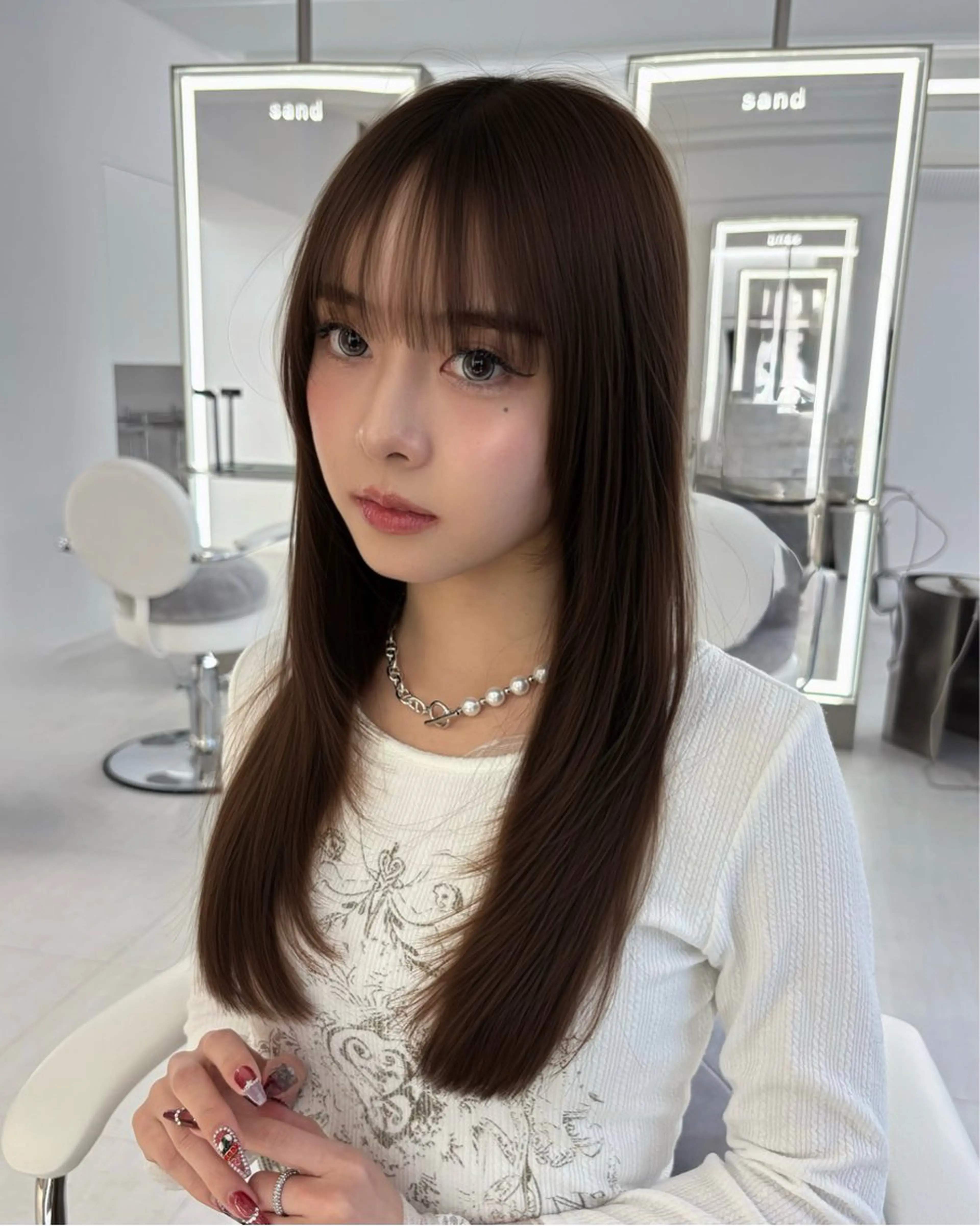 ロング sand clear横浜本店所属・似合わせレイヤー🌟 巻ける縮毛矯正みつきのヘアスタイル