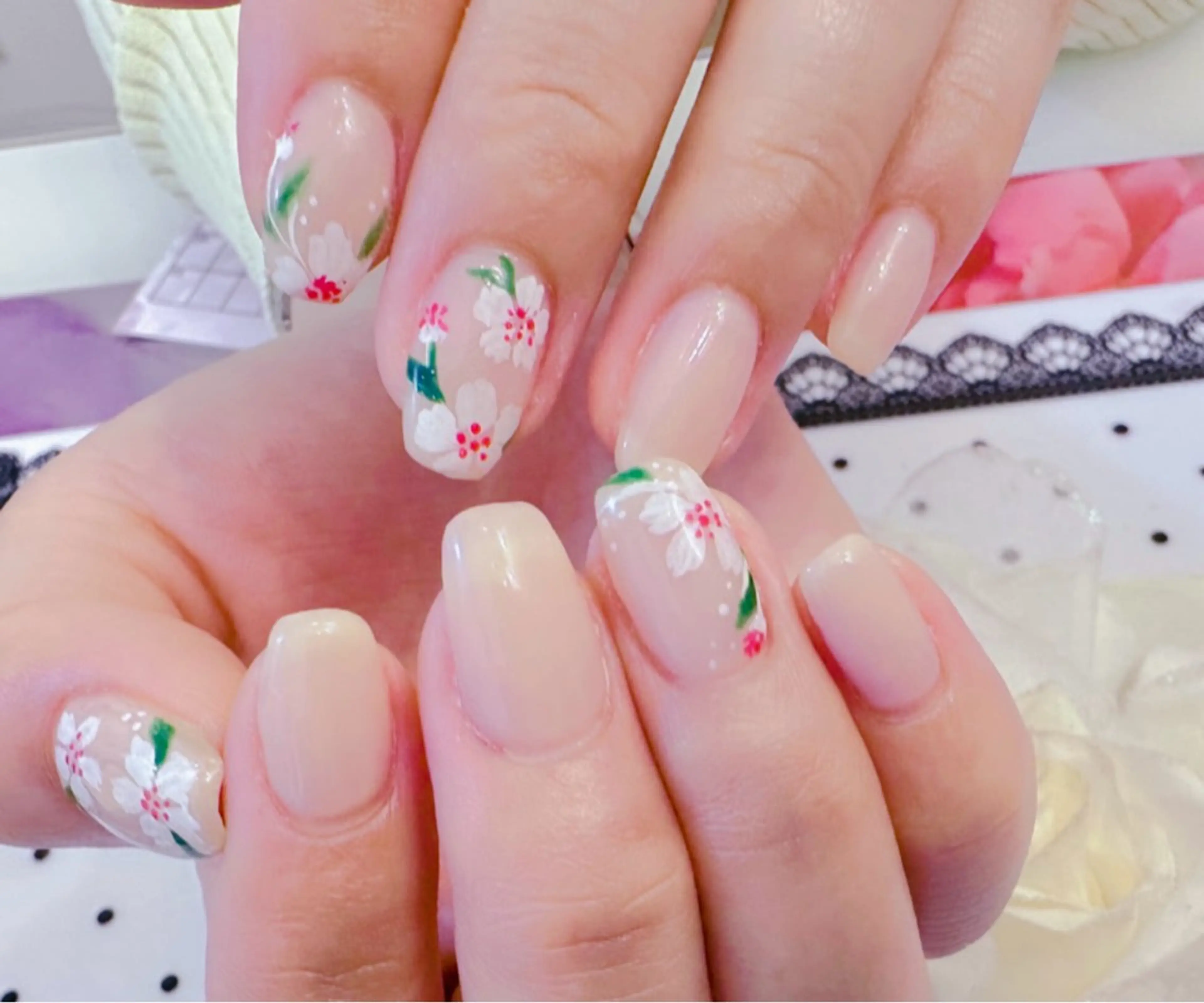 ネイル アートネイル 長さ出し フットネイル ジェルネイル 持ち込み LUCIA(ルシア）所属・LUCIA 南柏ネイルサロンのネイルデザイン