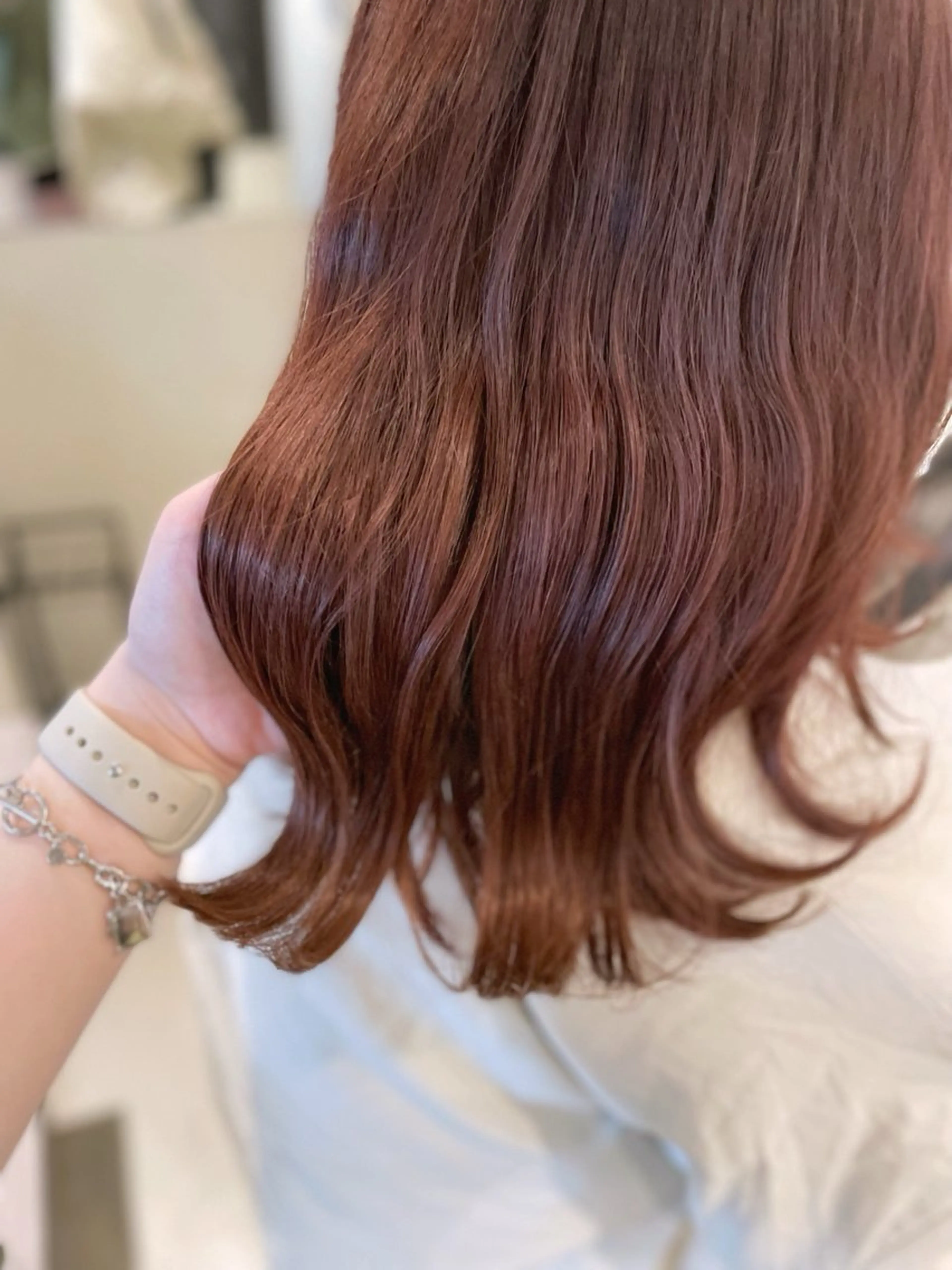 セミロング カラー ブラウンカラー ダブルカラー ピンクカラー noa hair design 町田店所属・miyu♡̷̷ 韓国ヘア/顔まわりのヘアスタイル