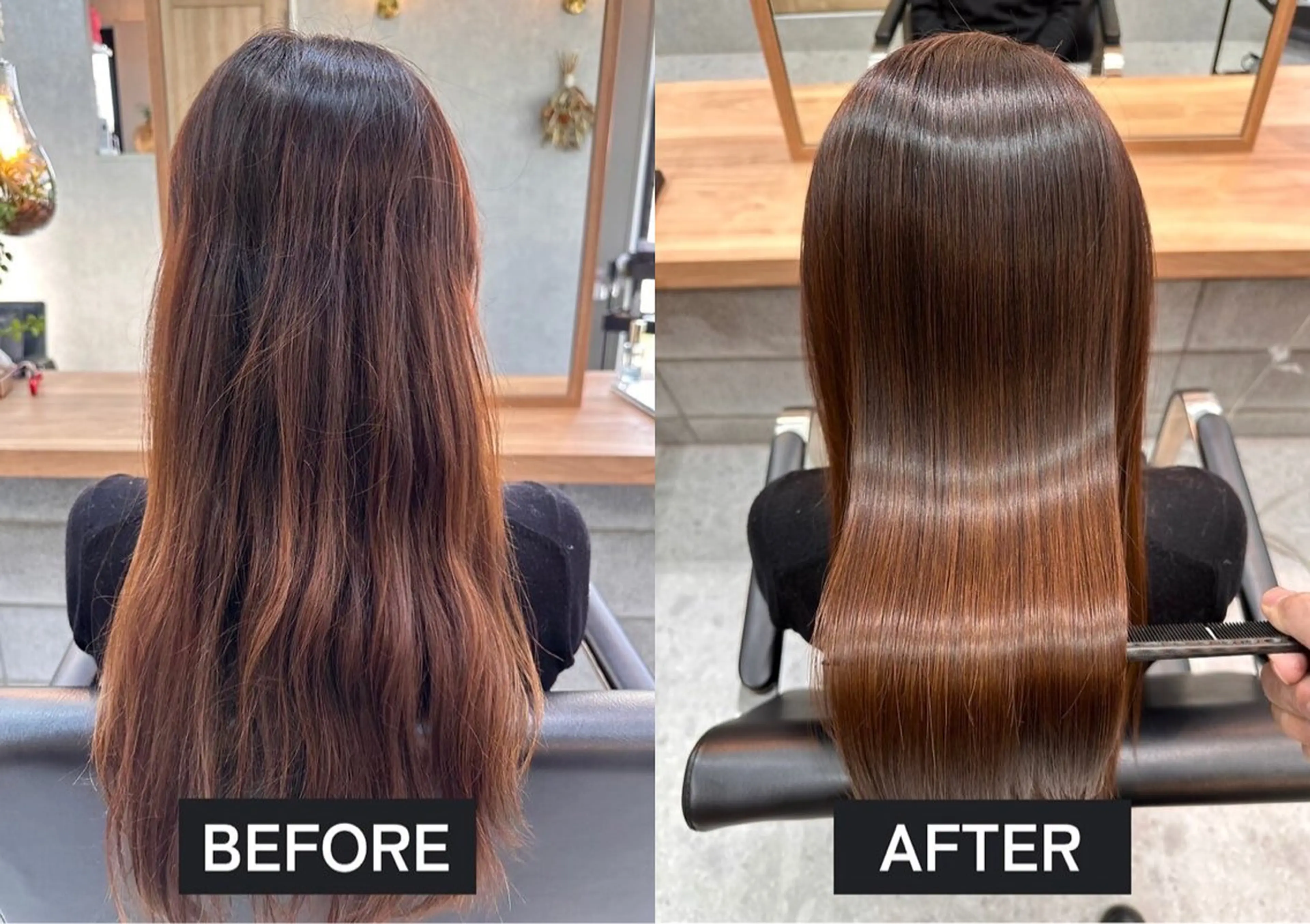 セミロング カラー カット ヘアカラー トリートメント 髪質改善/縮毛矯正/ 艶髪/春山良太のヘアスタイル