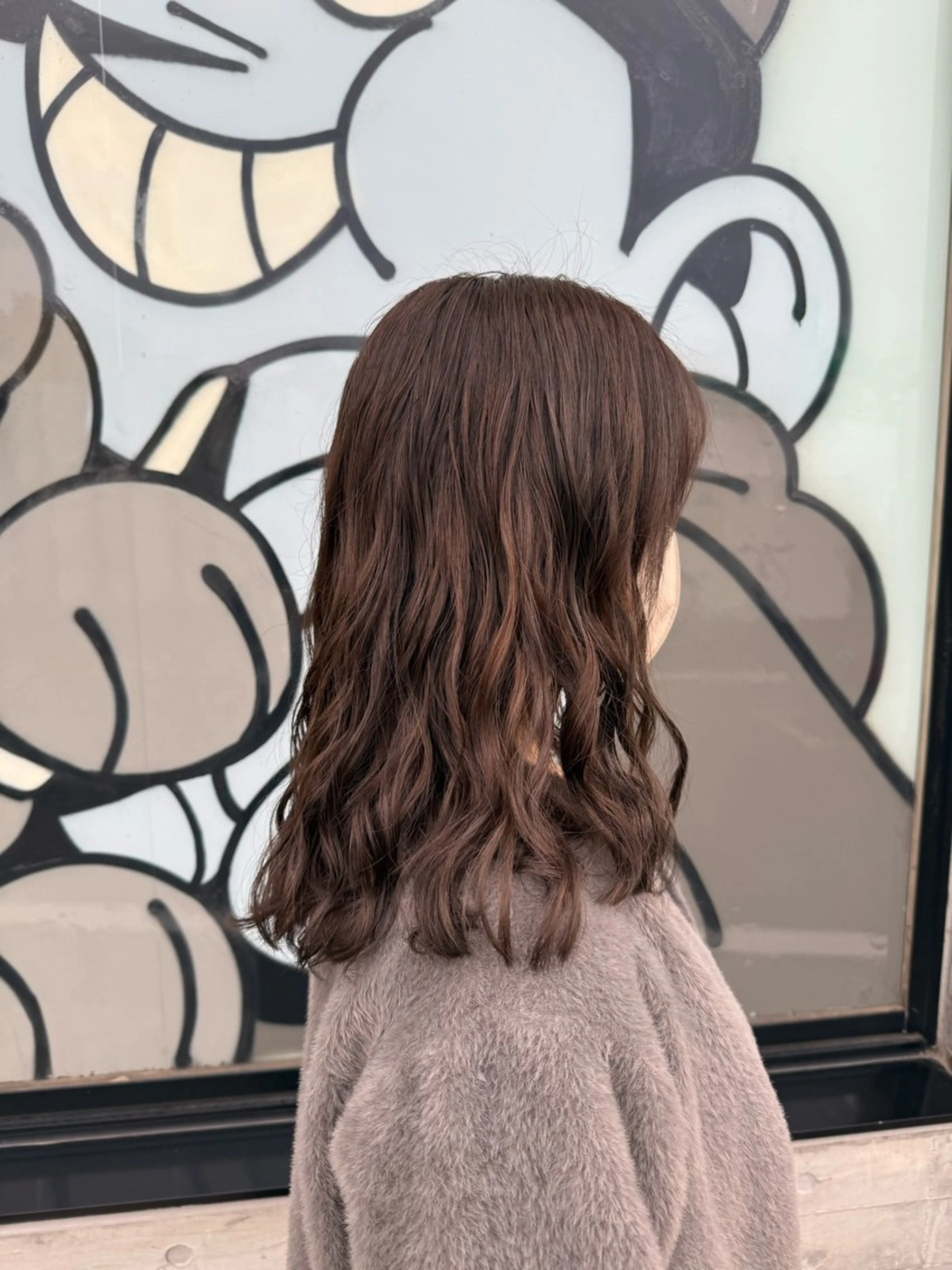 セミロング カット パーマ デジタルパーマ/ ウェーブパーマ/神野のヘアスタイル