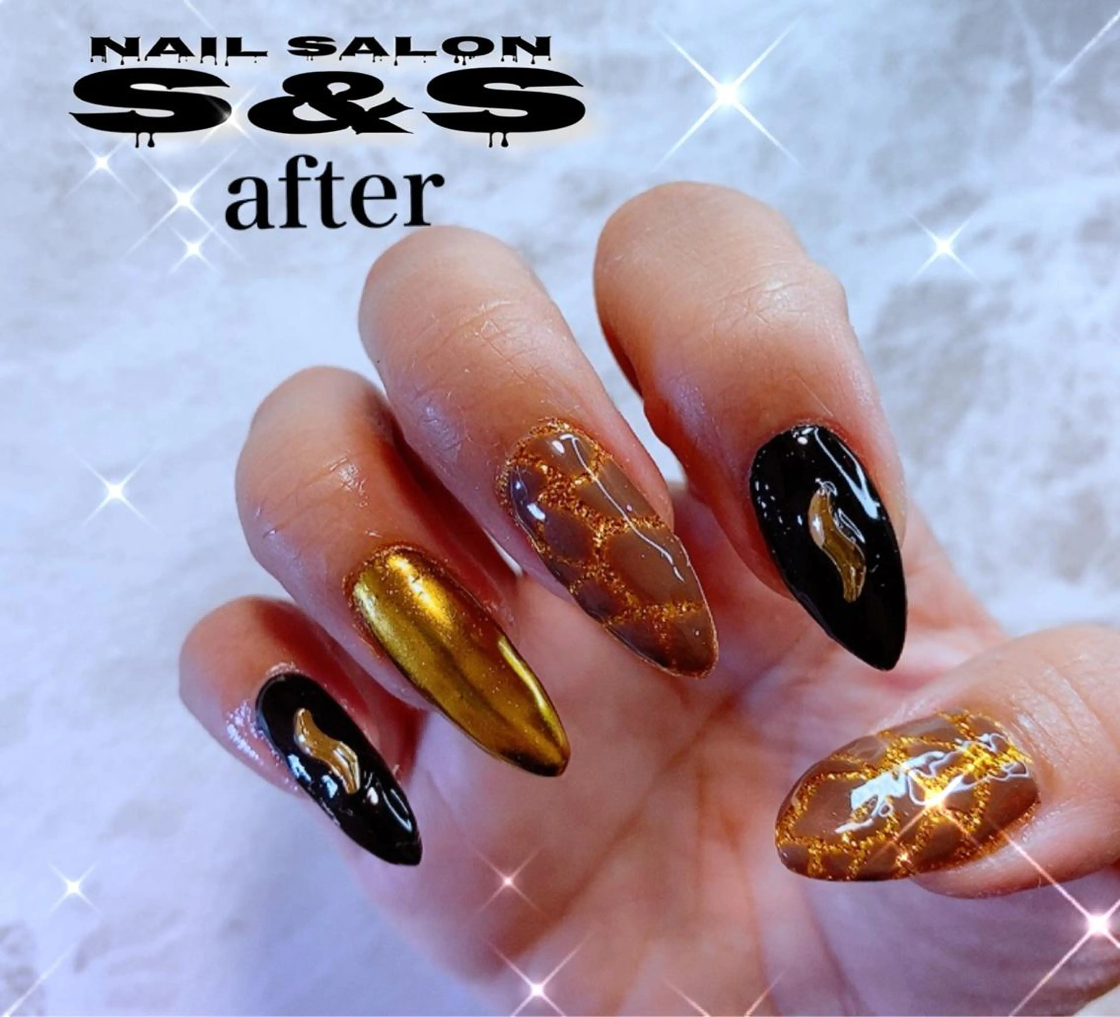 ネイル 長さ出し メンズネイル 持ち込み スカルプネイル S&S 村田小百合のネイルデザイン