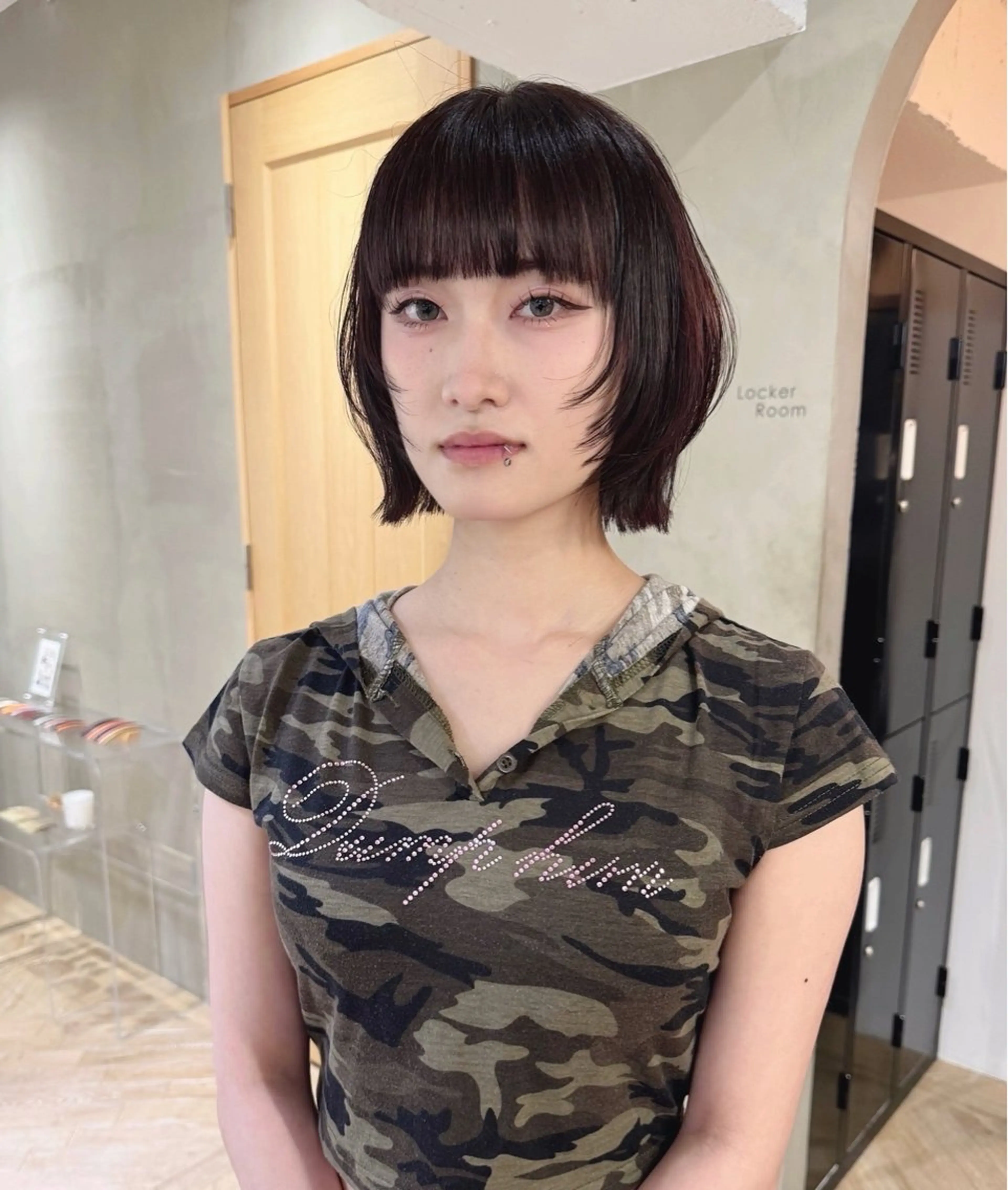 ミディアム カラー ボブレイヤー ボブ 顔まわりレイヤー レイヤーカット カット ヘアカラー トリートメント ボブ/レイヤー 🌟梅田盛一🌟のヘアスタイル