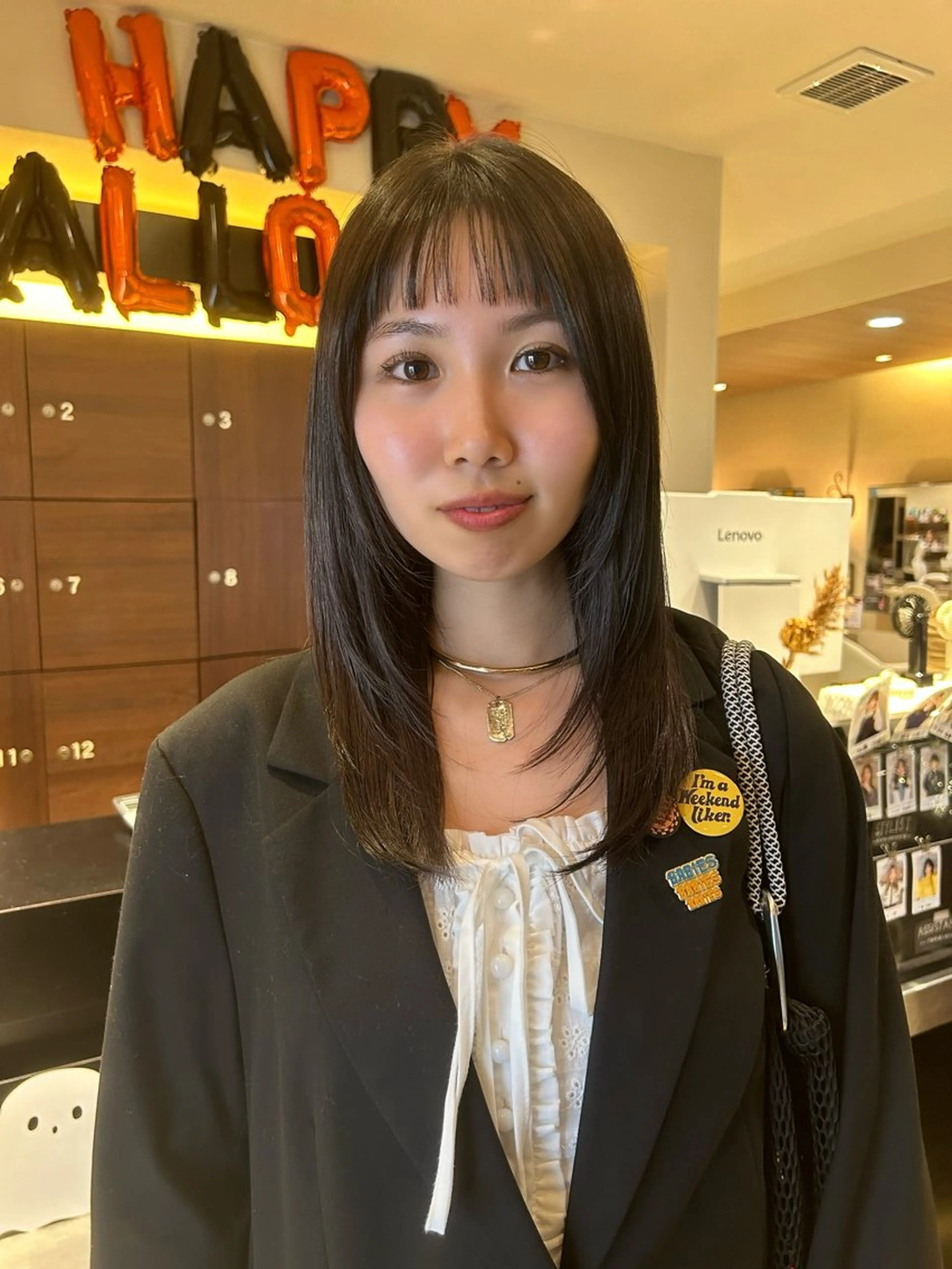 セミロング わかまつ　ももみ 🕊️/顔周りカットのヘアスタイル