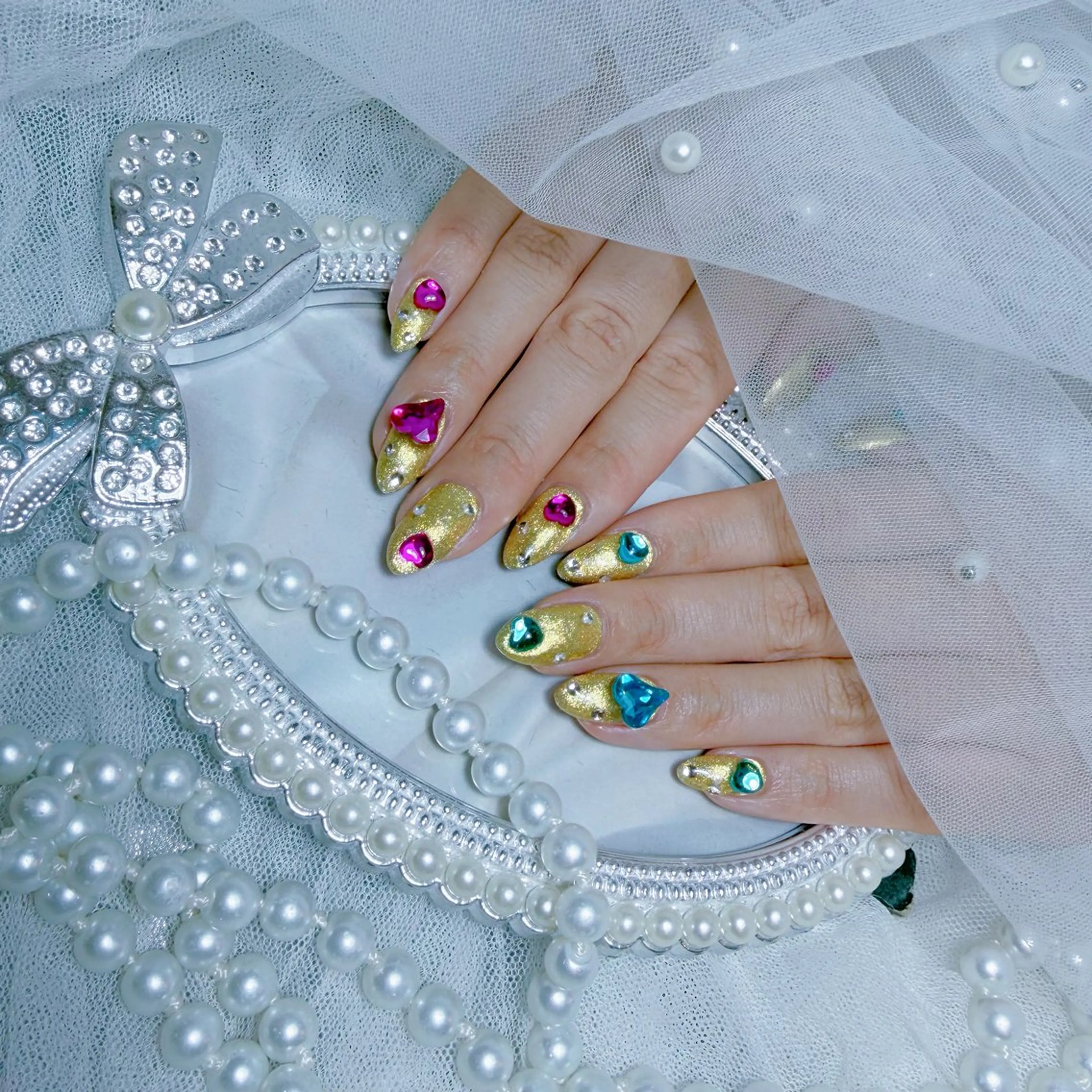 ネイル ハンドネイル Yudia🩵 Yuiのネイルデザイン