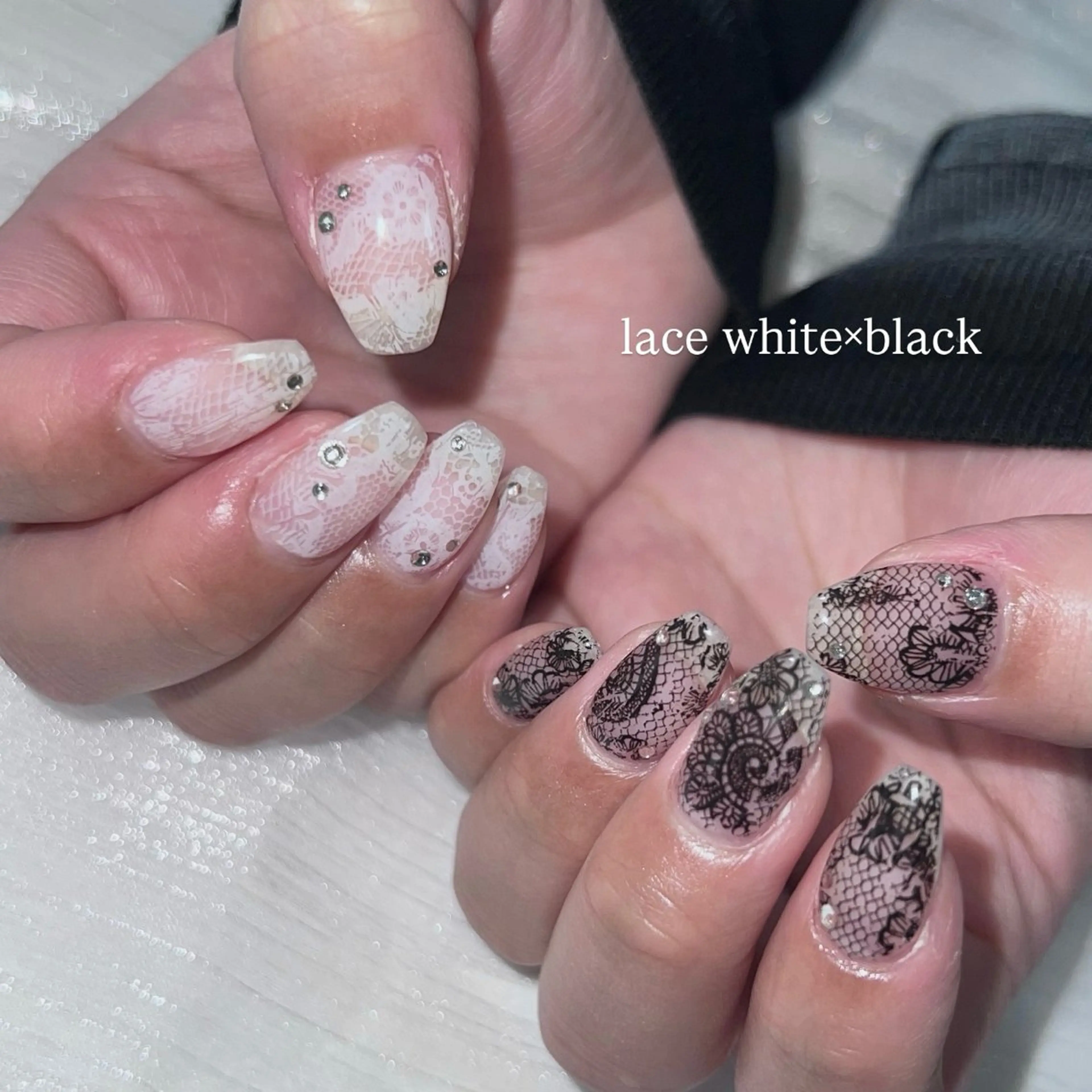 ネイル レース ハンドネイル ハンドケア shinn / Aira⛓️のネイルデザイン