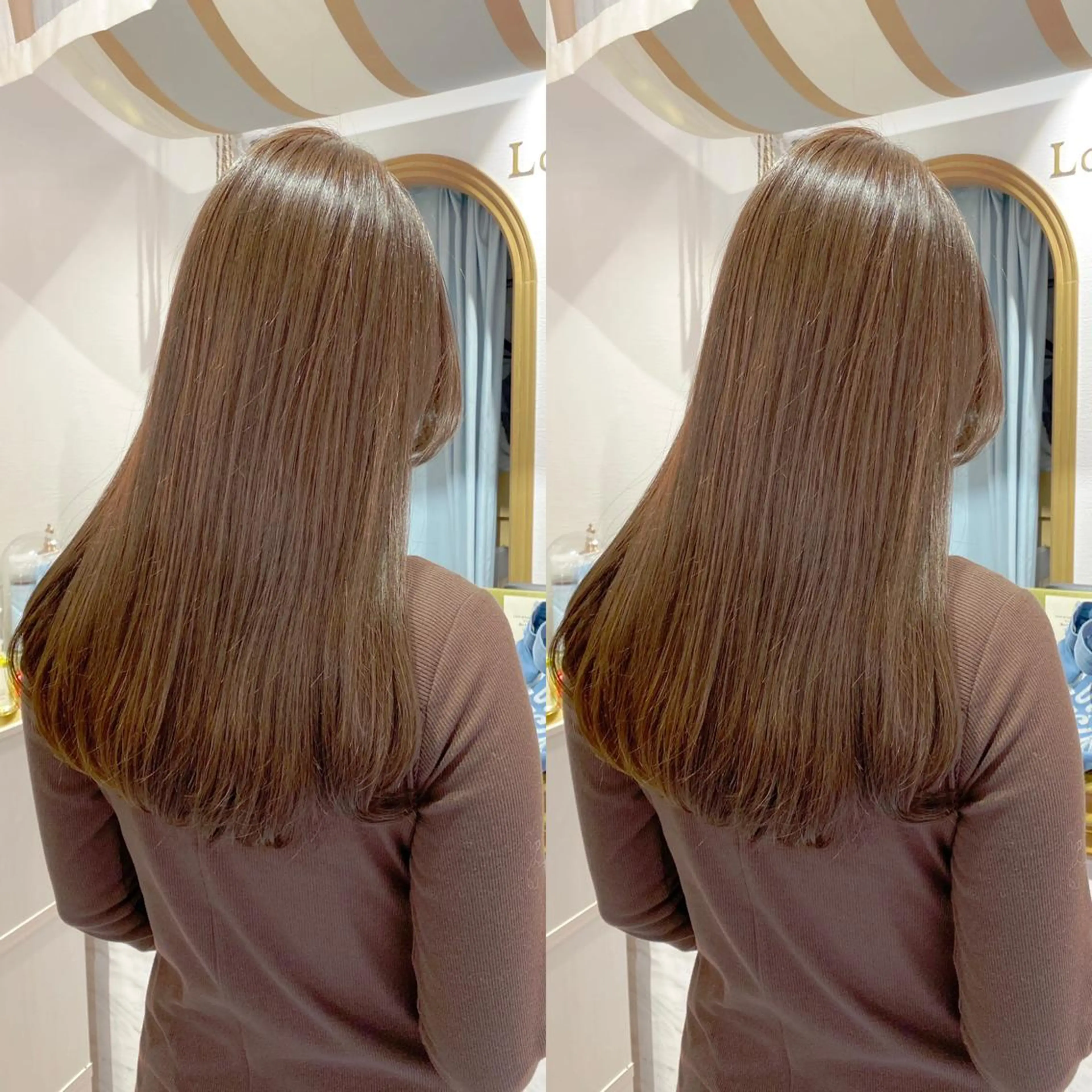 ミディアム カット ヘアカラー トリートメント レイヤーカット /透明感カラー西田のヘアスタイル