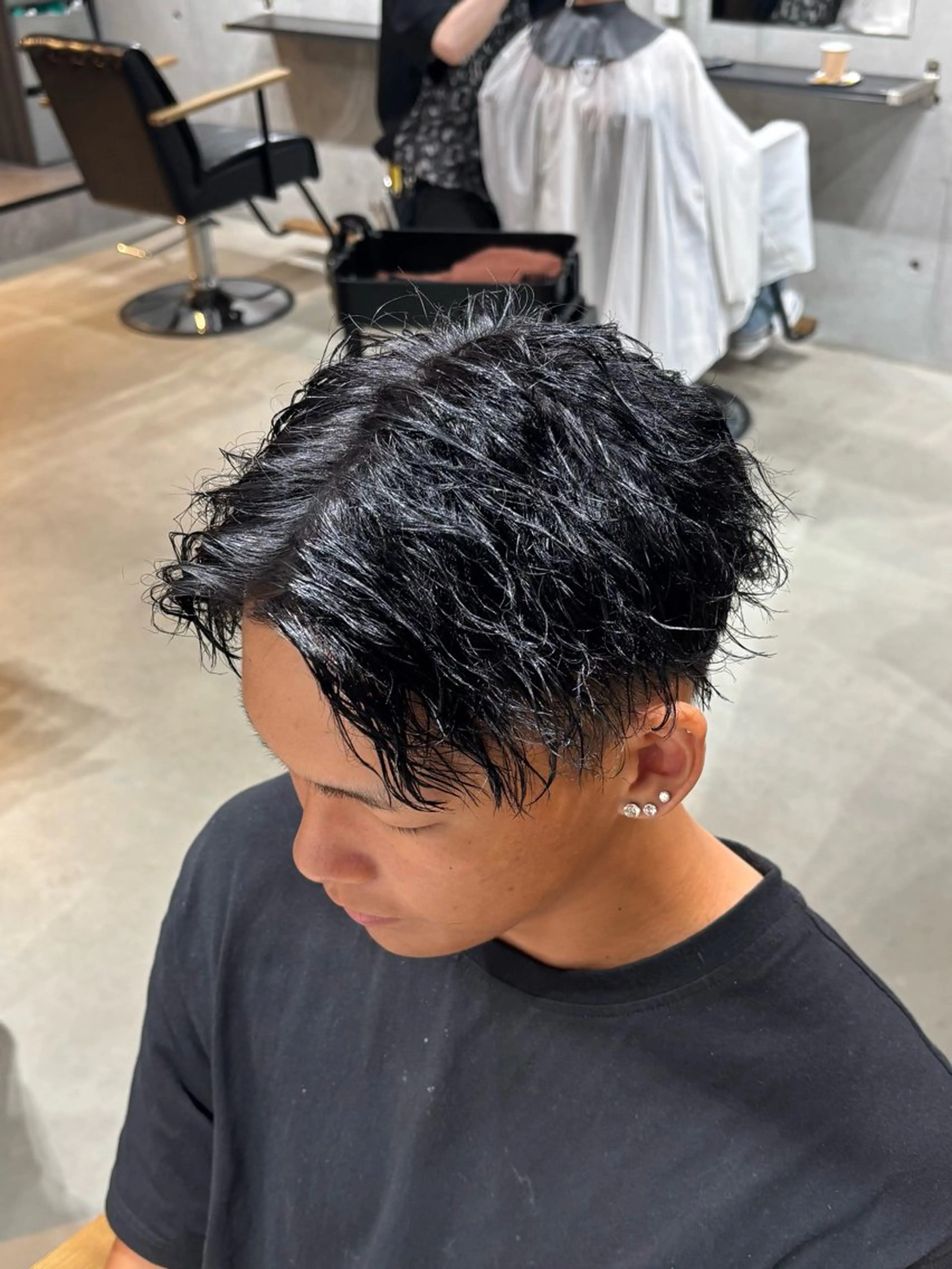 パーマ メンズ メンズパーマ ツイストスパイラルパーマ スパイラルパーマ 心斎橋メンズヘア特化 高森蓮のヘアスタイル