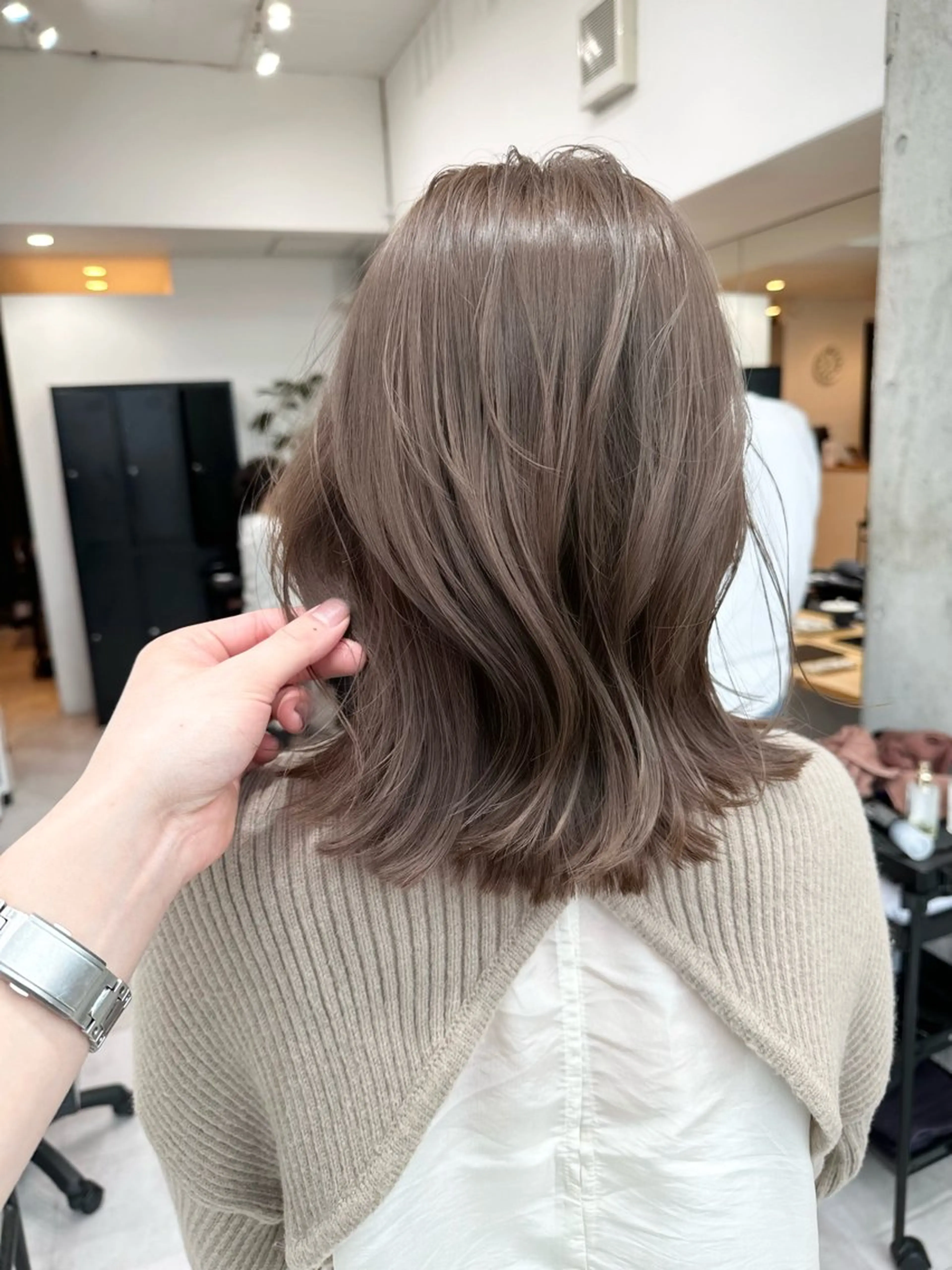 ミディアム カット ヘアカラー トリートメント ✨透明感カラー 恵比寿HAYATO✨のヘアスタイル