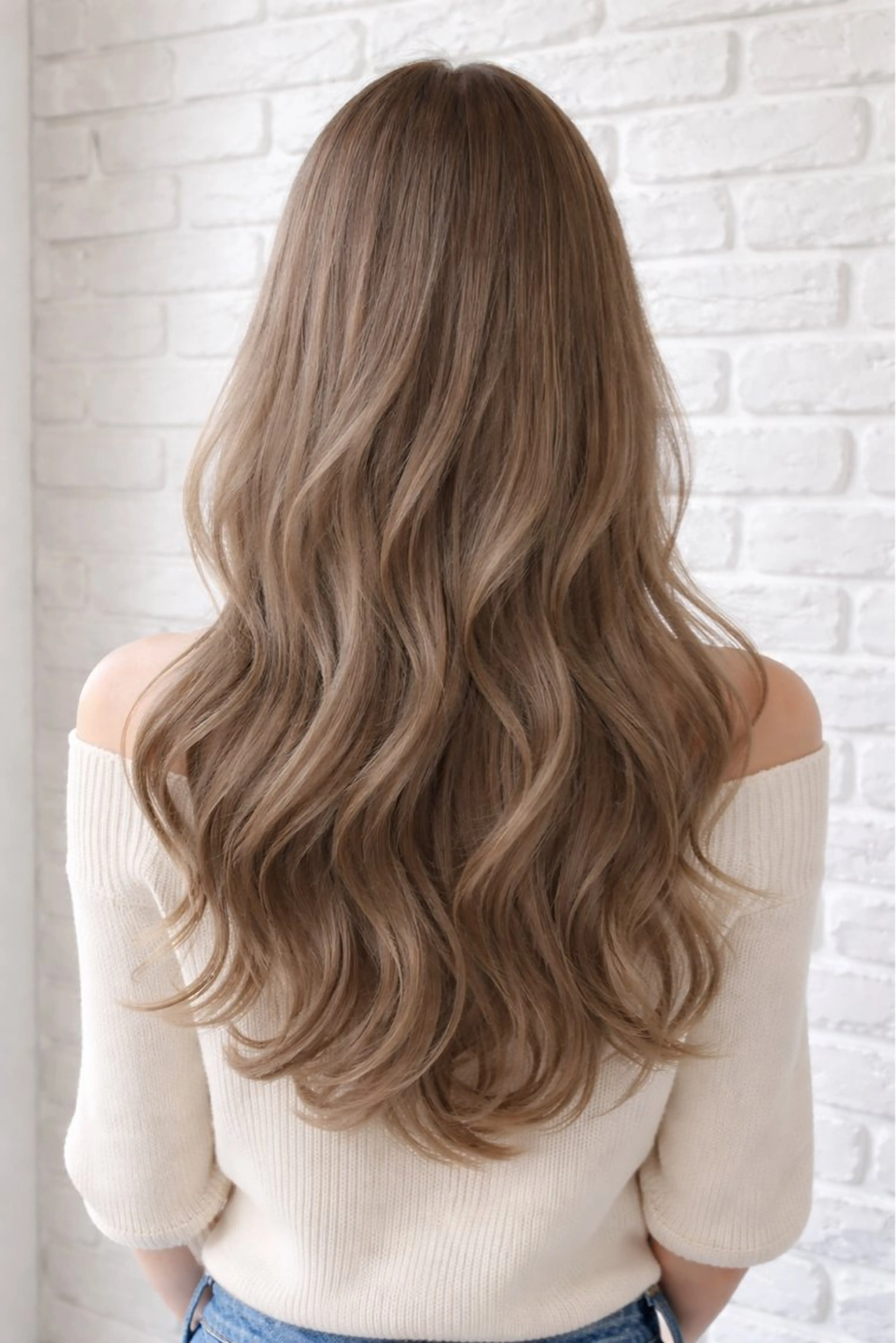 ロング カラー ベージュカラー ブリーチ 透明感カラー ダブルカラー ブリーチなしカラー ヘアカラー トリートメント 透明感/韓国風 HIRARIのヘアスタイル