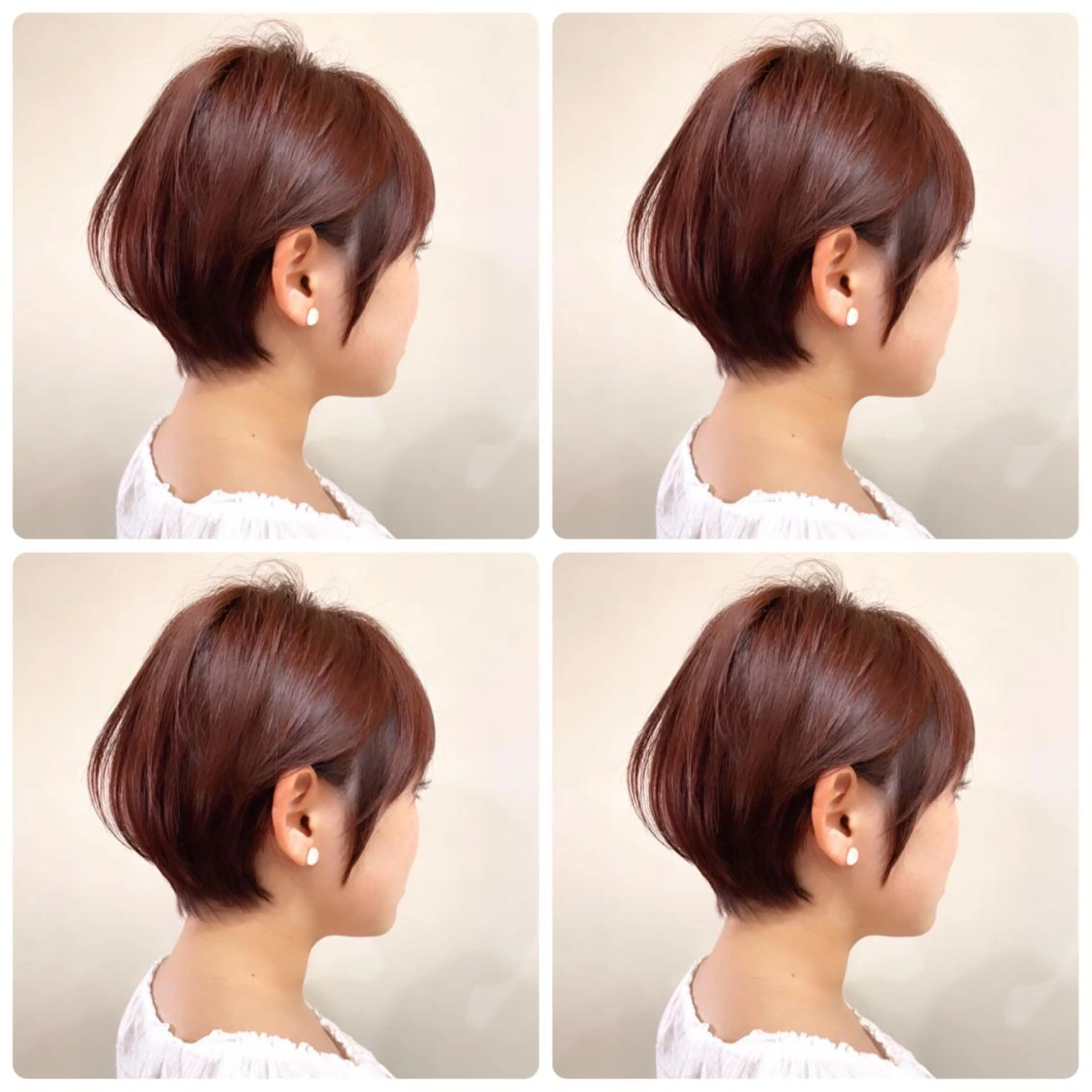 ショート カラー ショートボブ ハンサムショート 丸みショート デザインカラー ハイライトカラー ヘアカラー トリートメント 京都大人女性ショート 徒歩1分/秋山のヘアスタイル