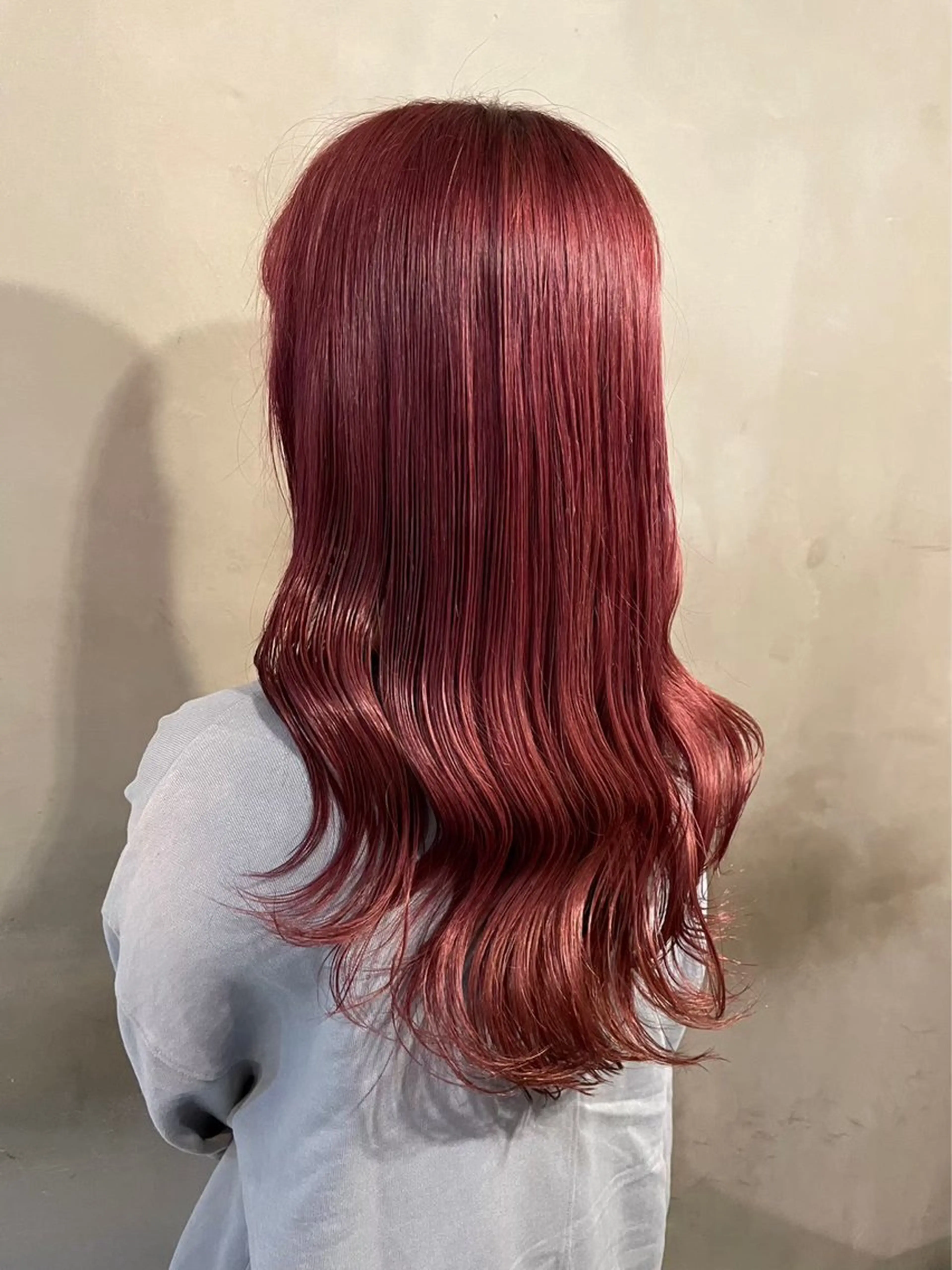 ロング カラー ヘアアレンジ レッドカラー ヘアカラー saya 🧸 カット/縮毛矯正のヘアスタイル