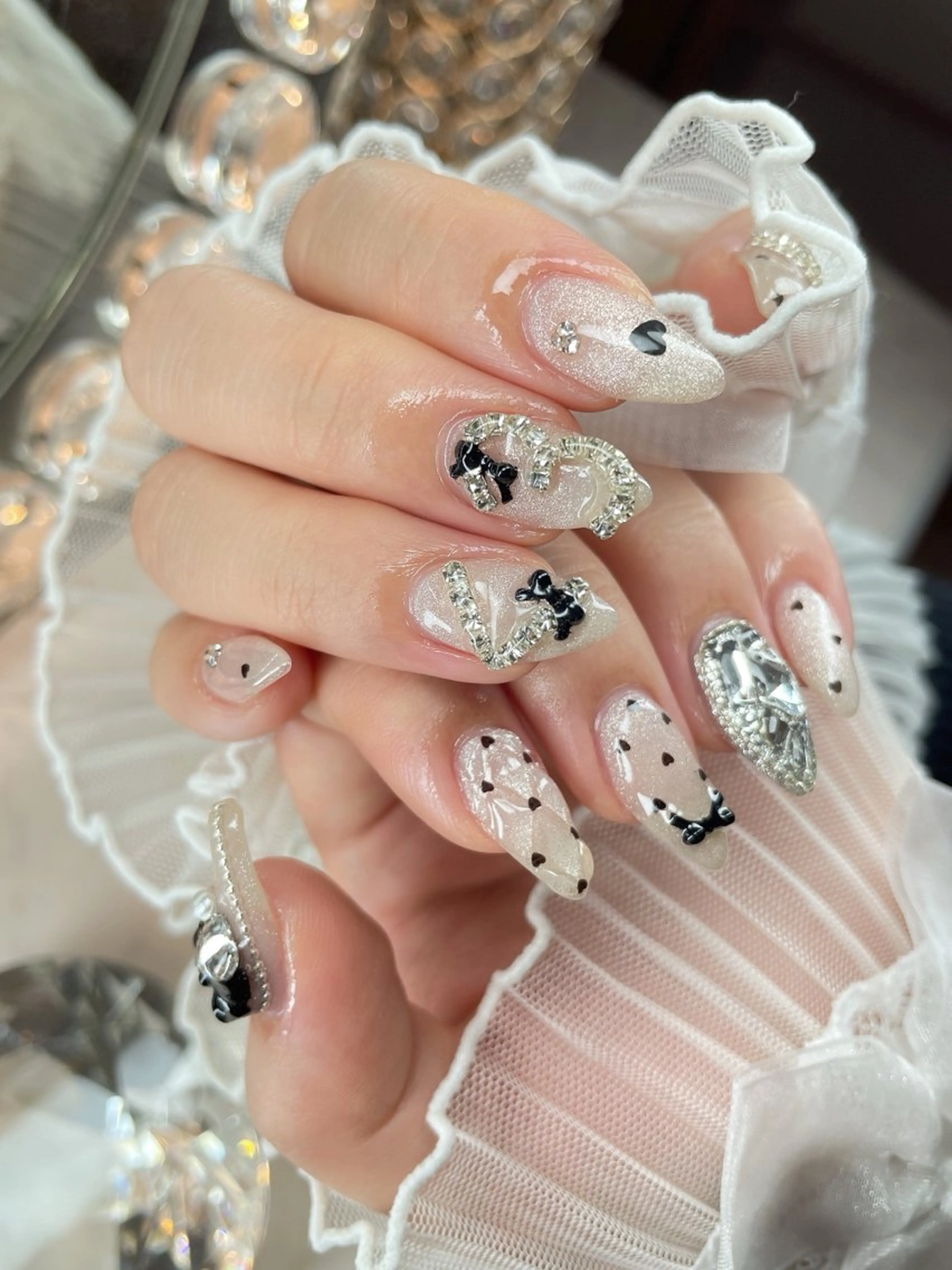 ネイル 23時まで❤︎韓国、 ワンホンネイルのネイルデザイン