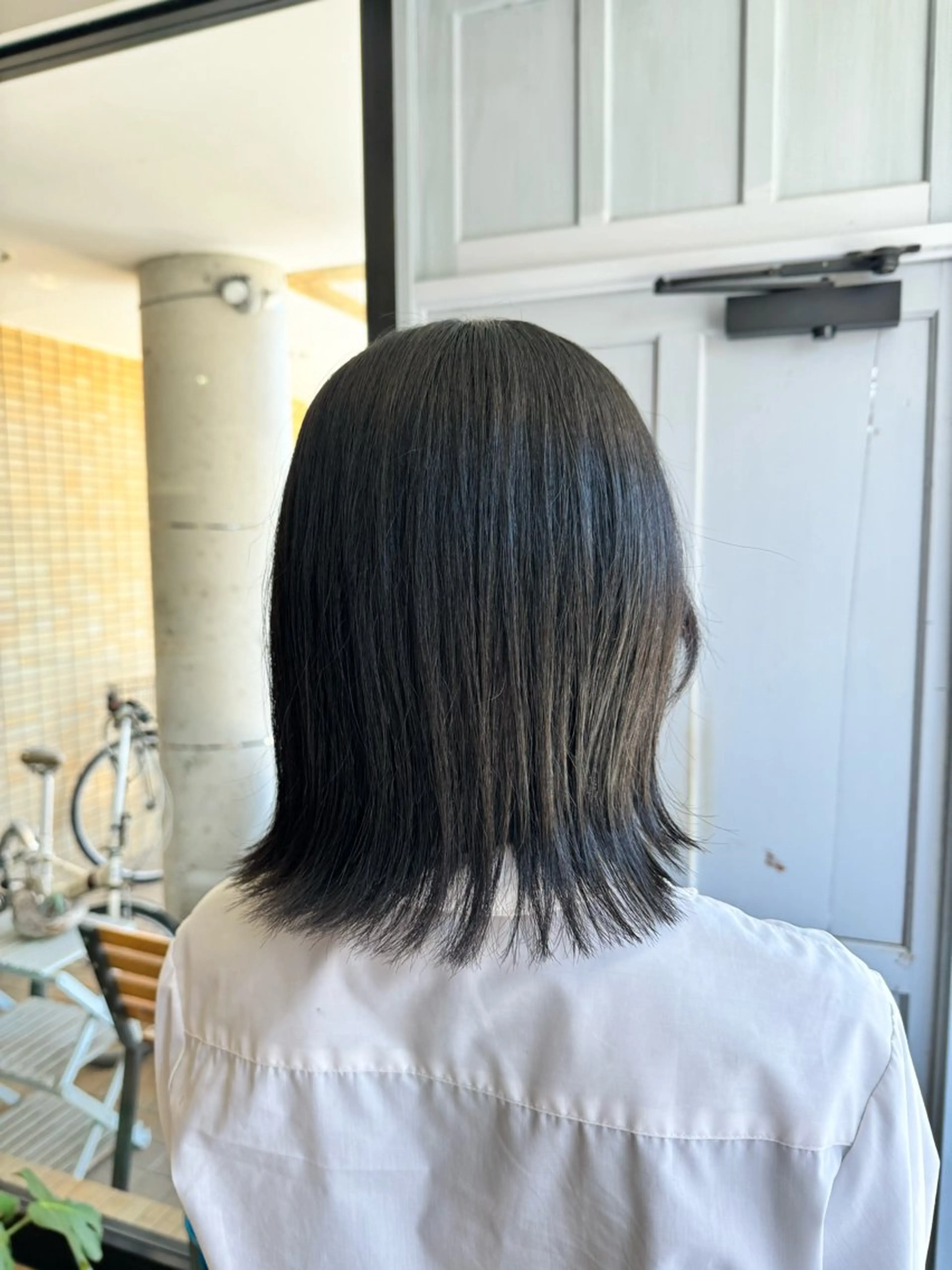 セミロング カラー ヘアカラー トリートメント ツキダテ ユイのヘアスタイル