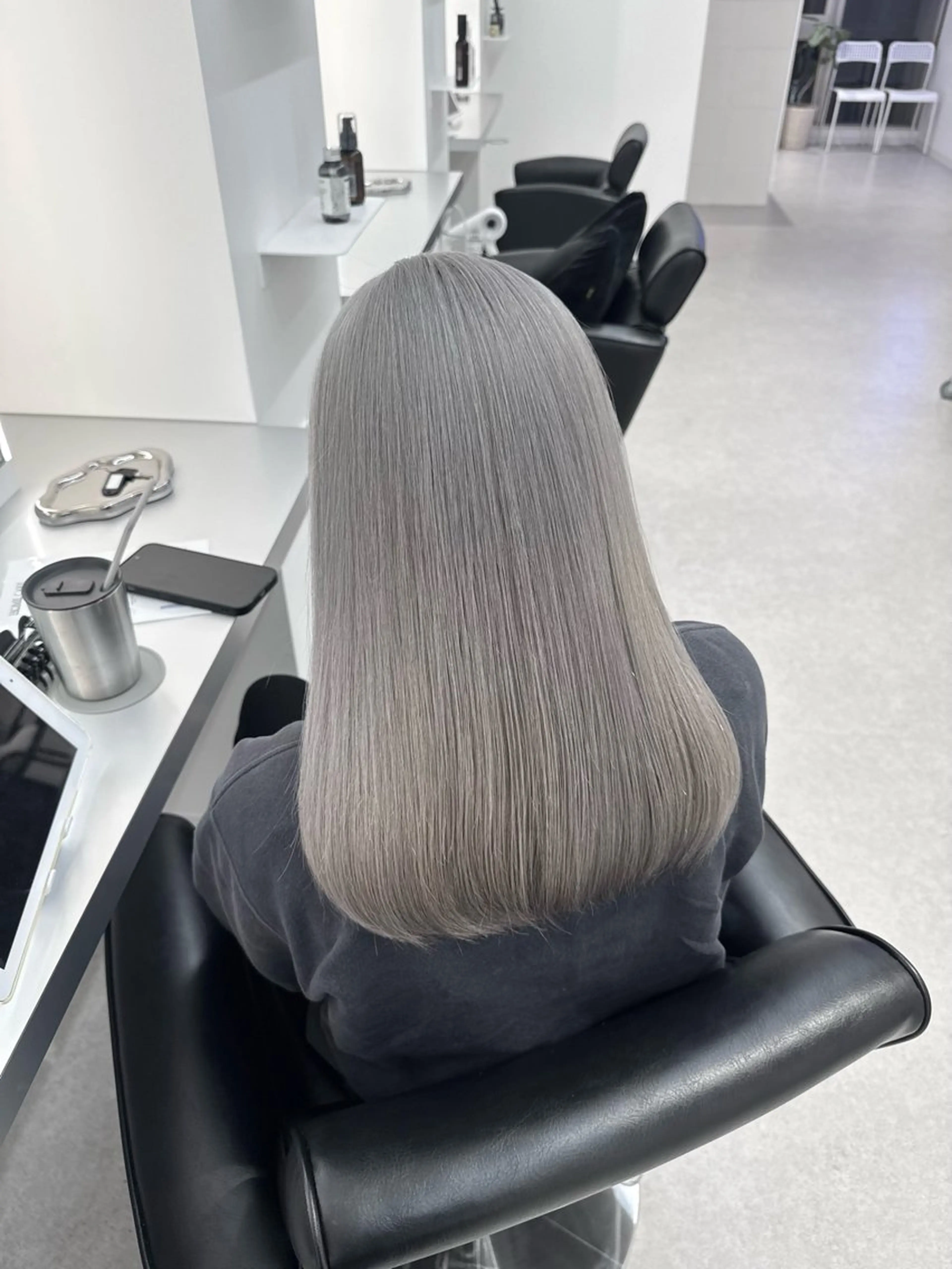 セミロング カラー ヘアカラー トリートメント ブリーチ/艶カラー 💎koharu💎のヘアスタイル