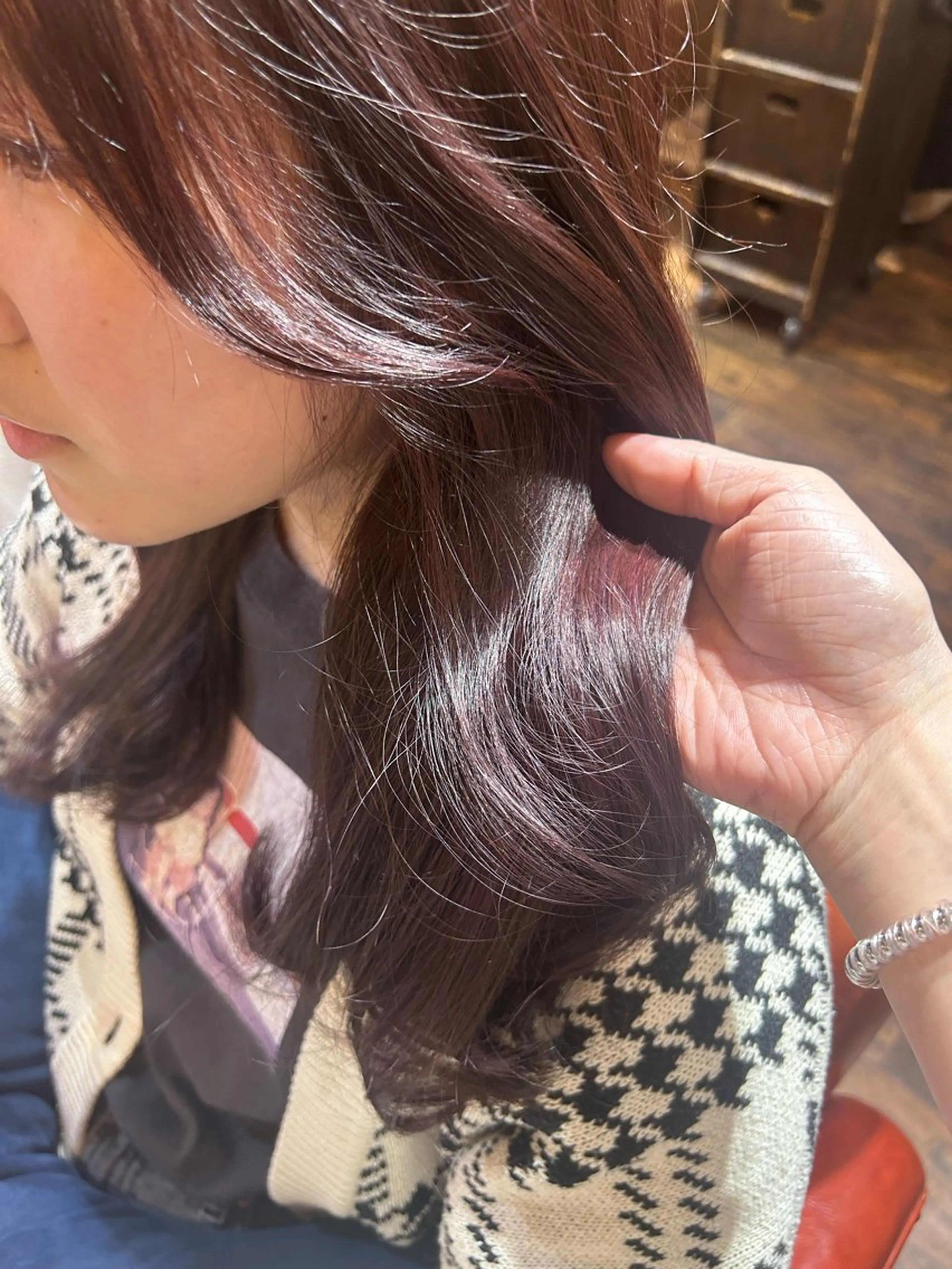 セミロング カラー ヘアカラー 清水千優/パーマ/透 明感カラー/メンズのヘアスタイル