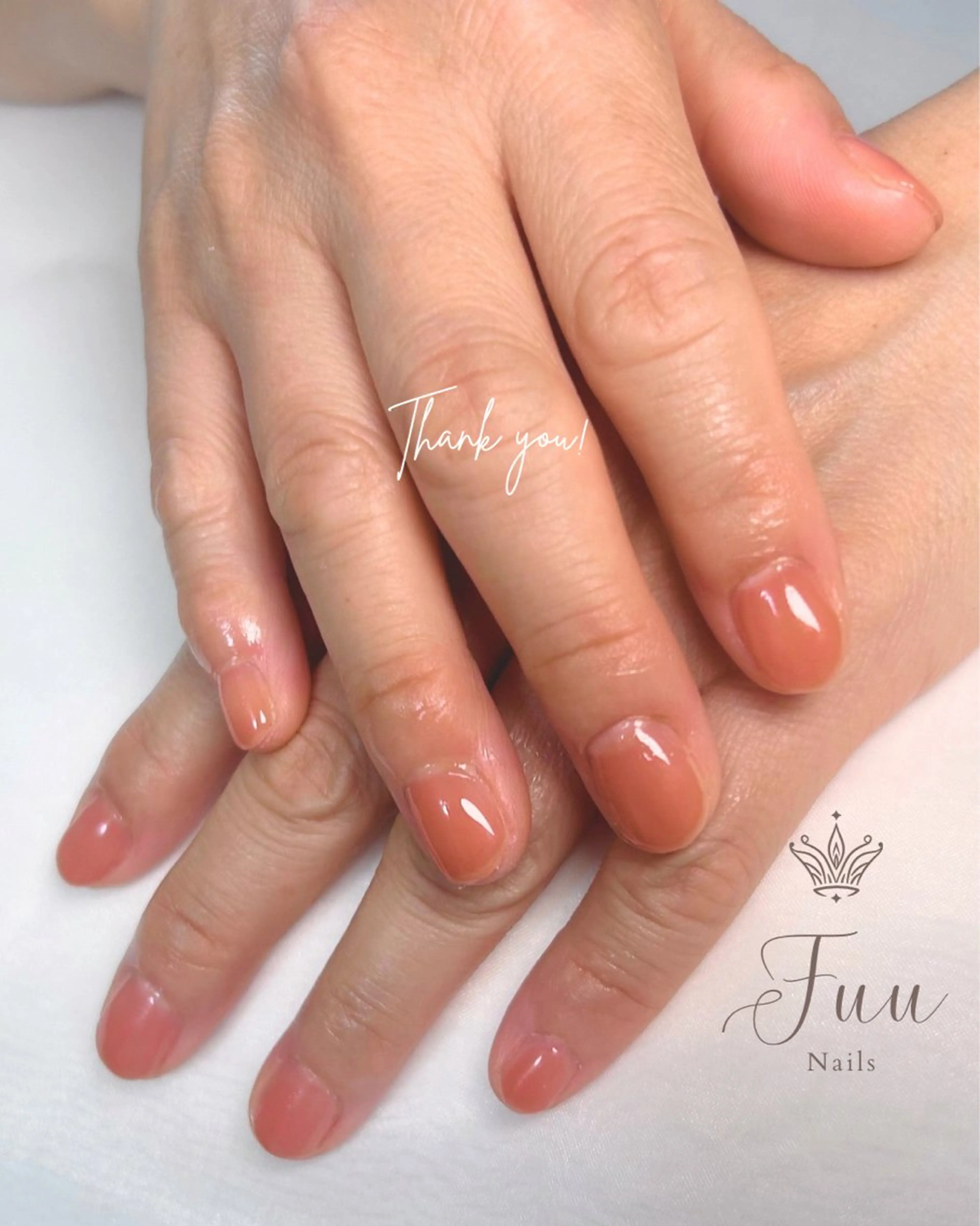 ネイル ピンク ショートネイル シンプルネイル 犬のいるネイルサロン Fuu nailsのネイルデザイン
