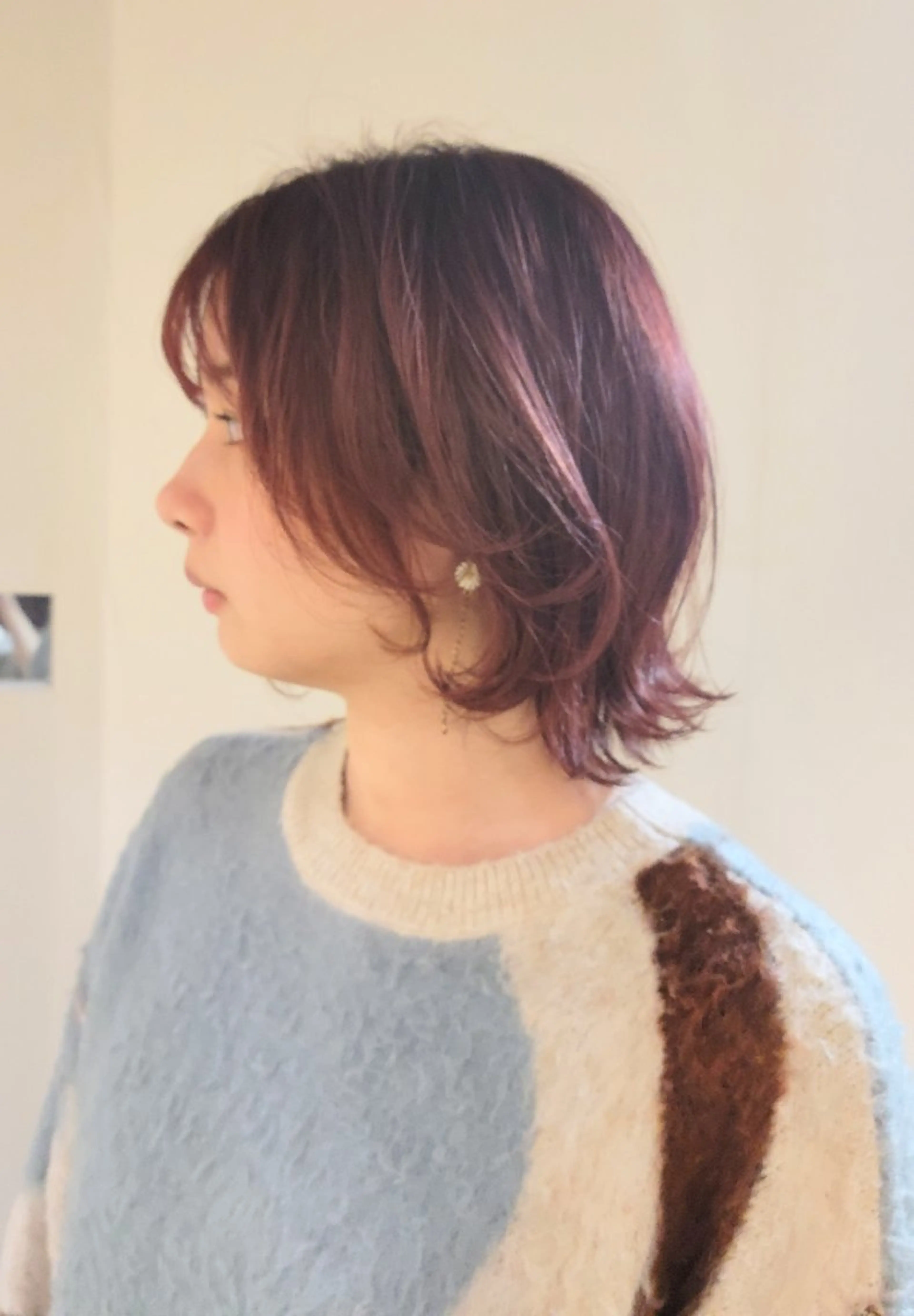 ミディアム カラー ブリーチ ブラウンカラー ブリーチなしカラー coii コイ【原宿/表参道】のヘアスタイル