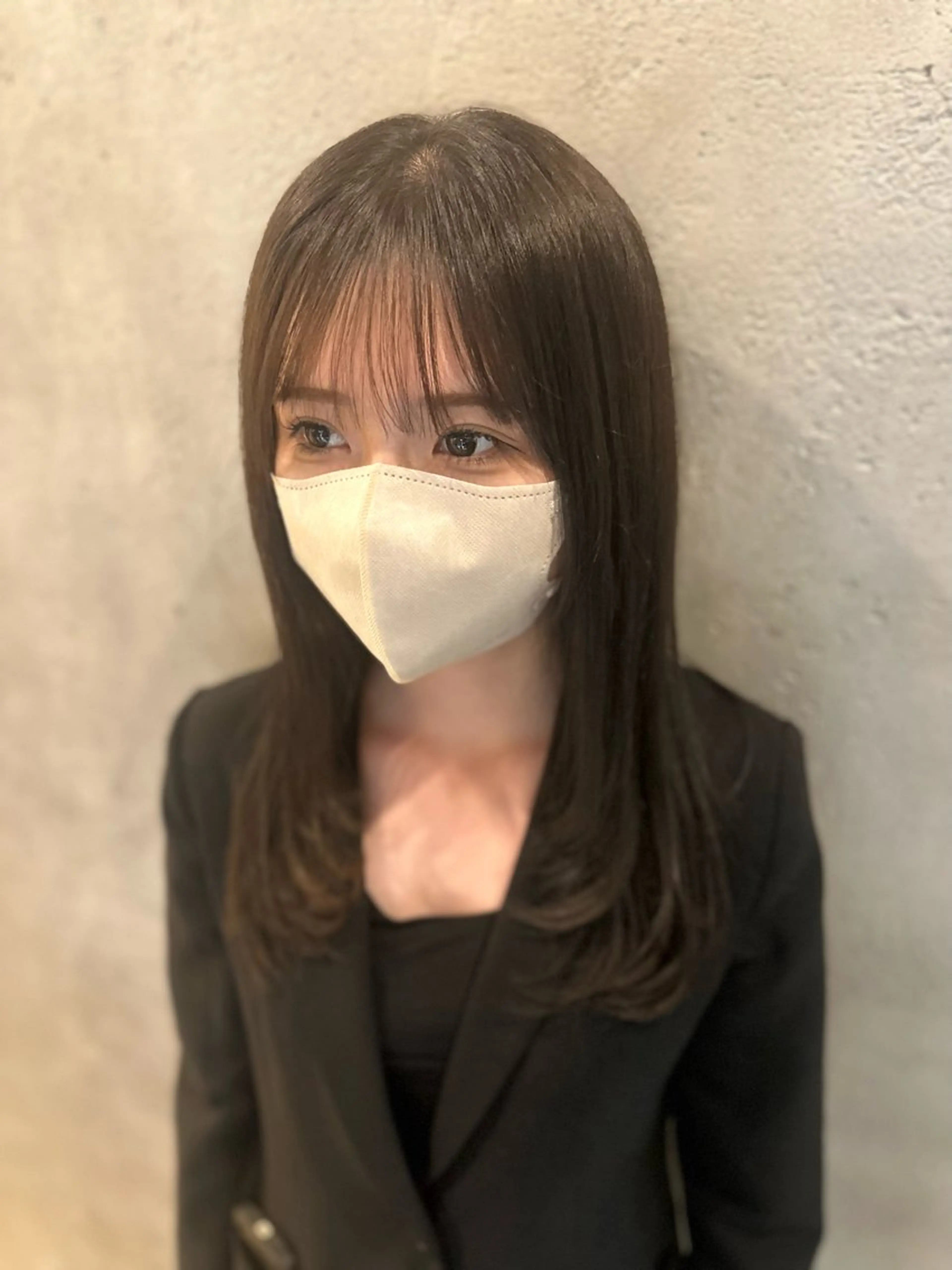 セミロング カラー 溜 一太のヘアスタイル