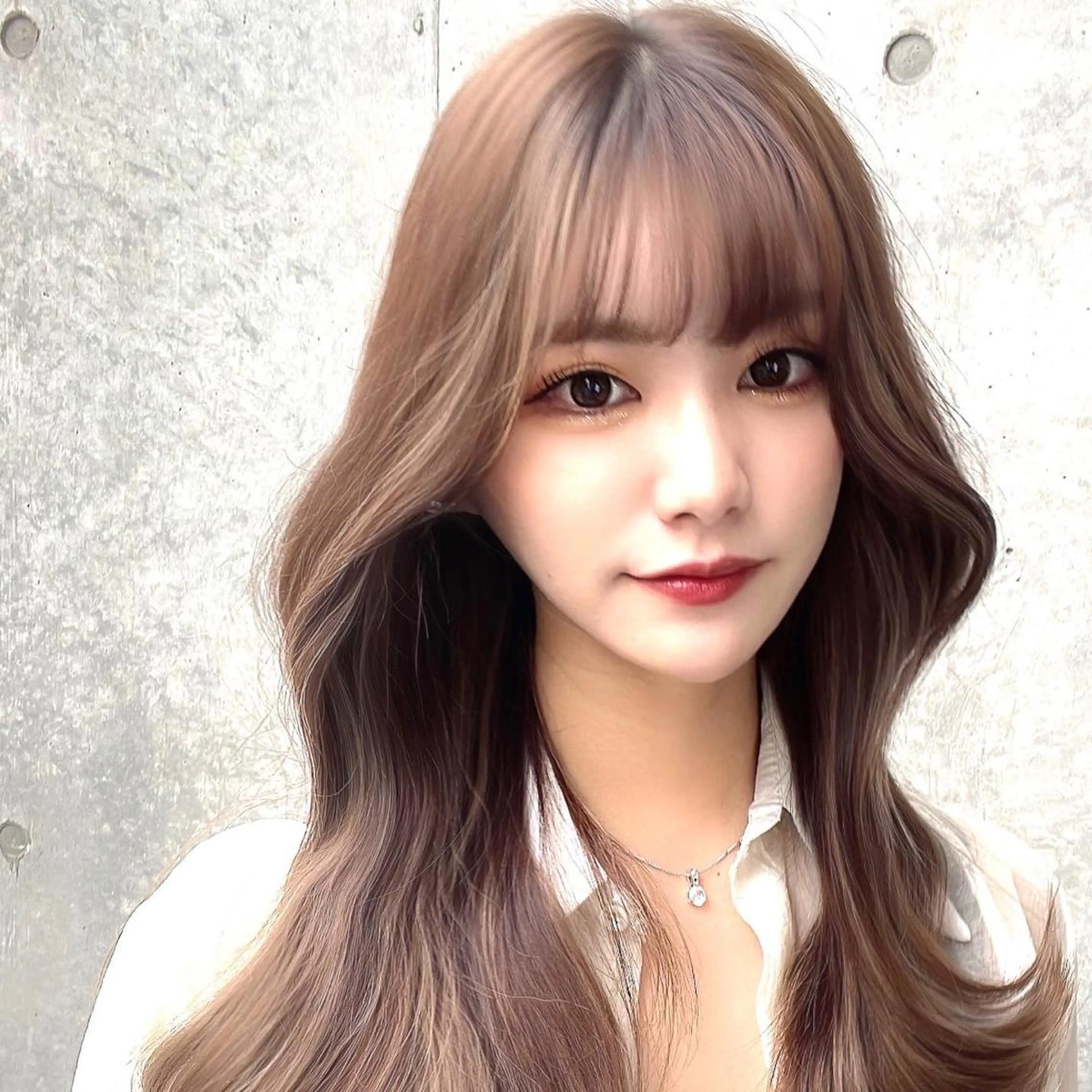 セミロング カラー 顔周り特化/韓国ヘア /レイヤー/吉野幸大のヘアスタイル