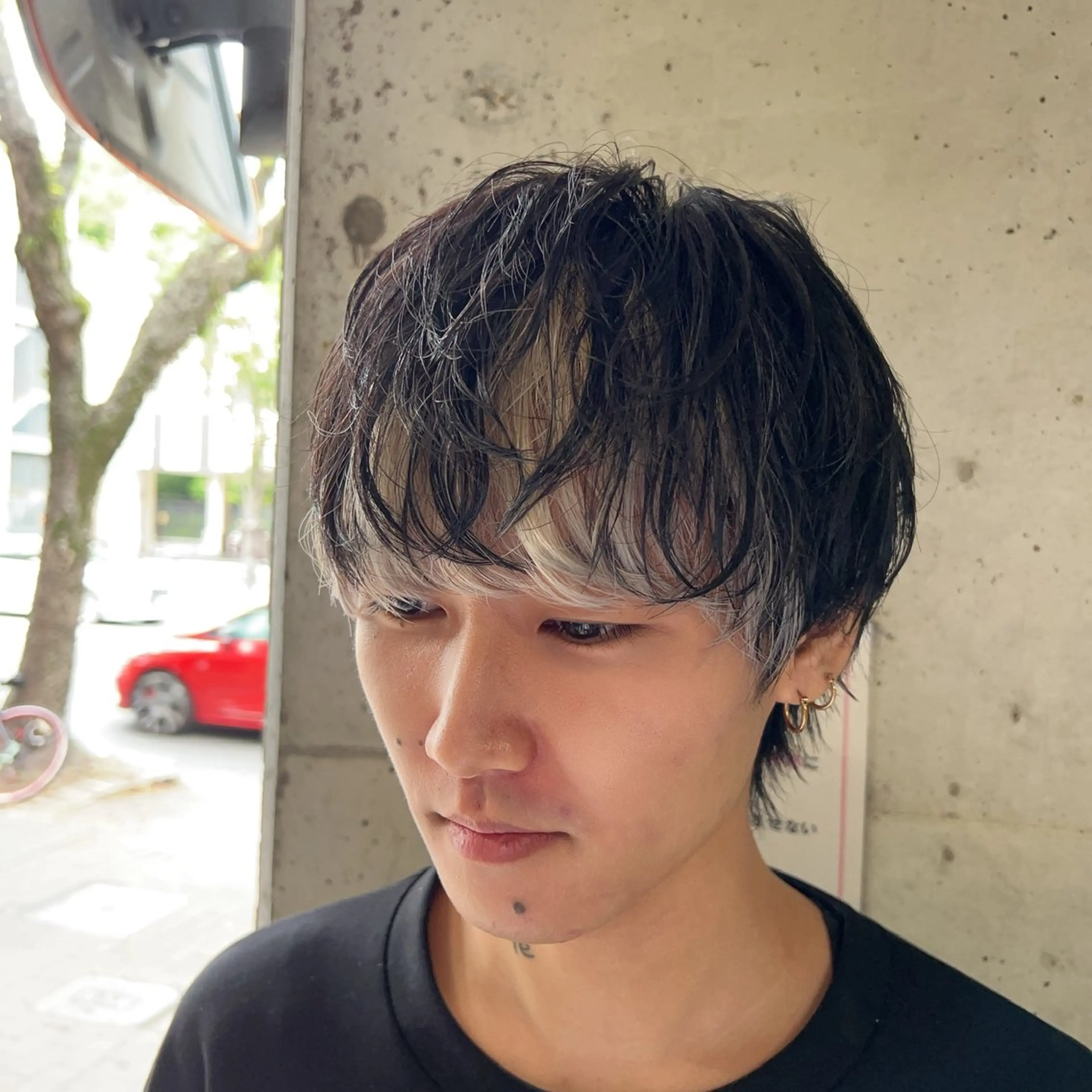 カラー メンズ メンズブリーチ ミストバング ブリーチ  フェイスフレーミング keita💫暖色系 💫ハイトーン💫のヘアスタイル