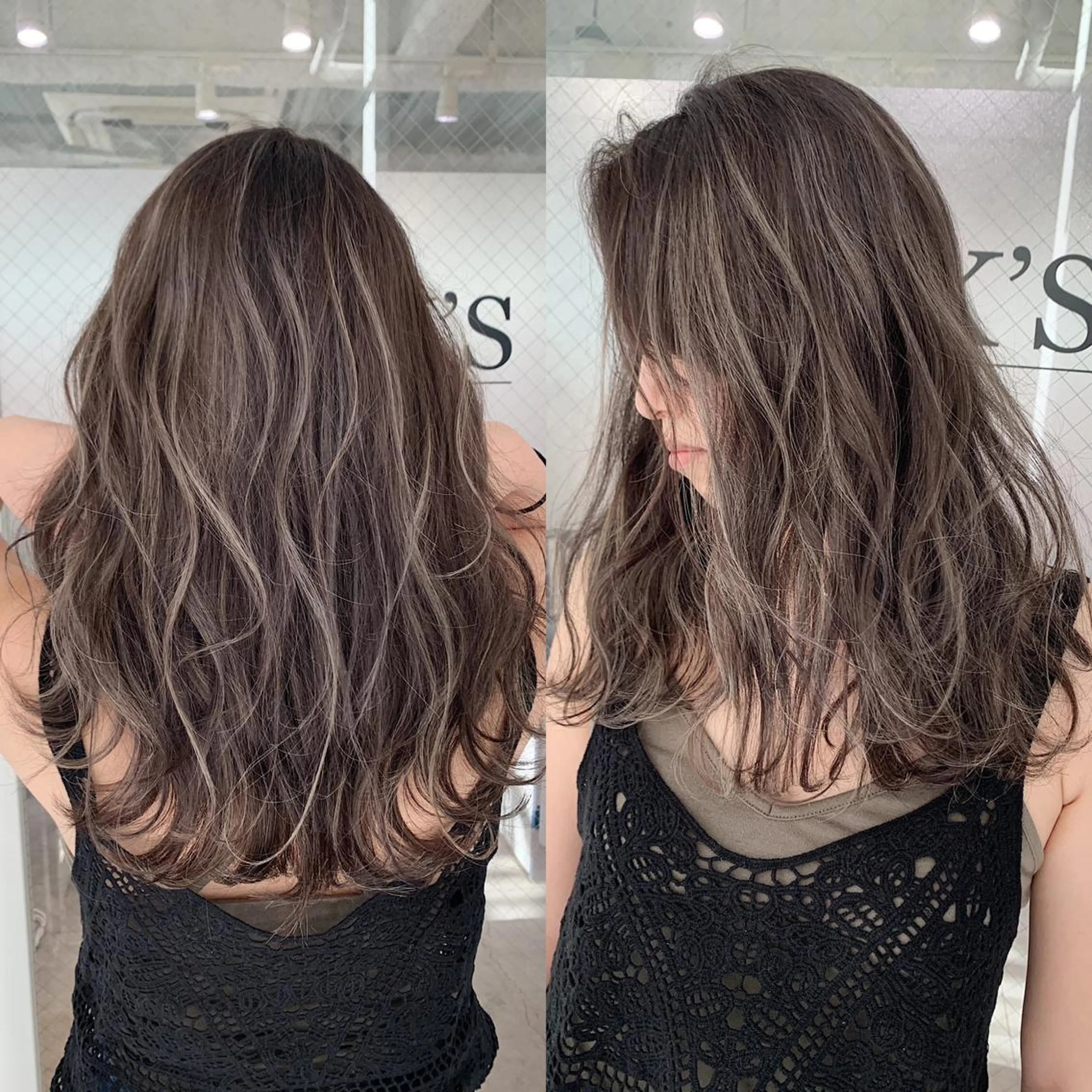 セミロング カラー ヘアアレンジ ハイライトカラー ハイライト ヘアカラー トリートメント BANK'S hair所属・💐ケラチン 髪質改善寺坂雄飛💐のヘアスタイル