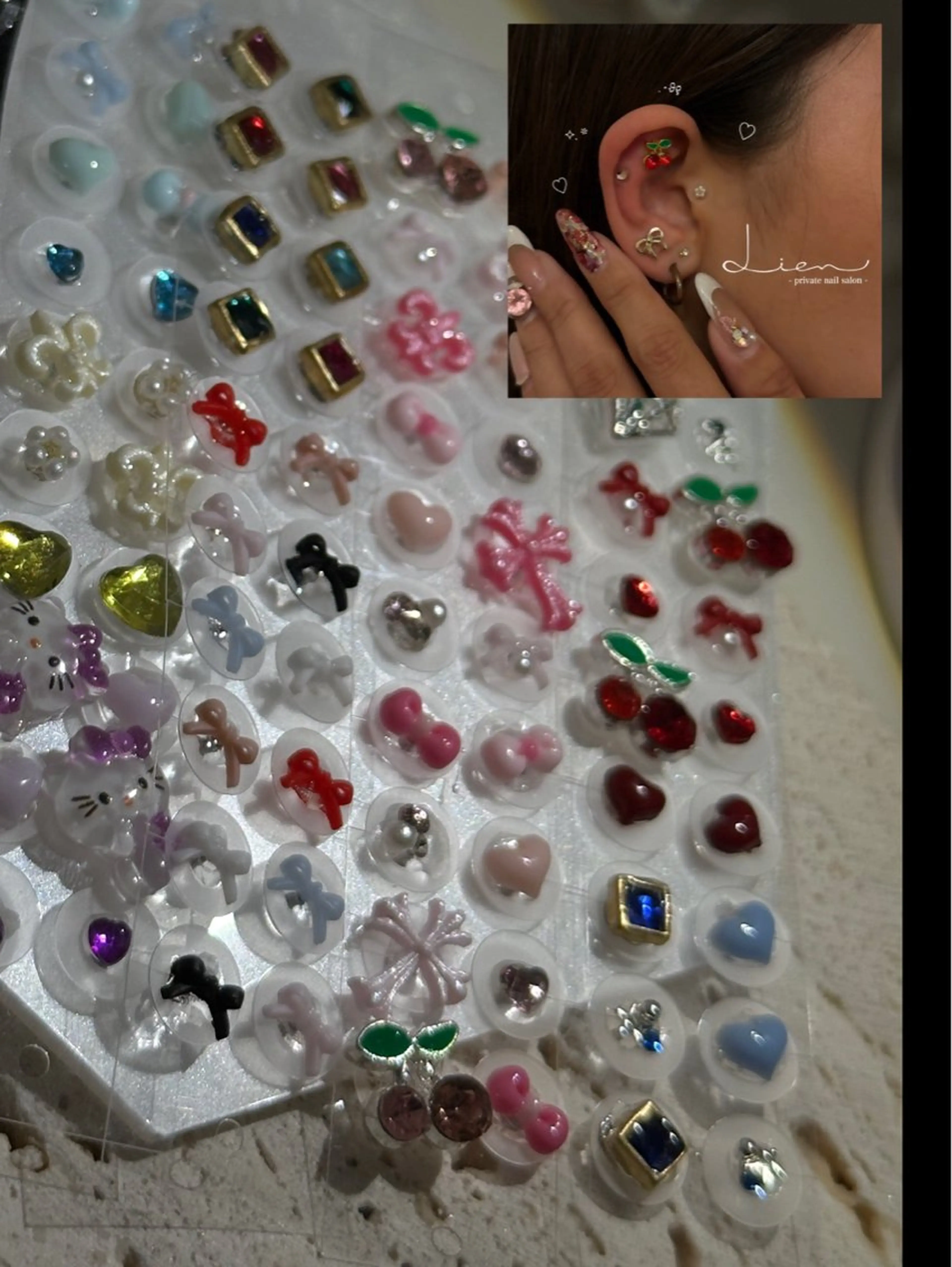 お得🉐✨今話題の耳ツボジュエリー合計10粒&シンプルお任せネイル💖👂💅の写真