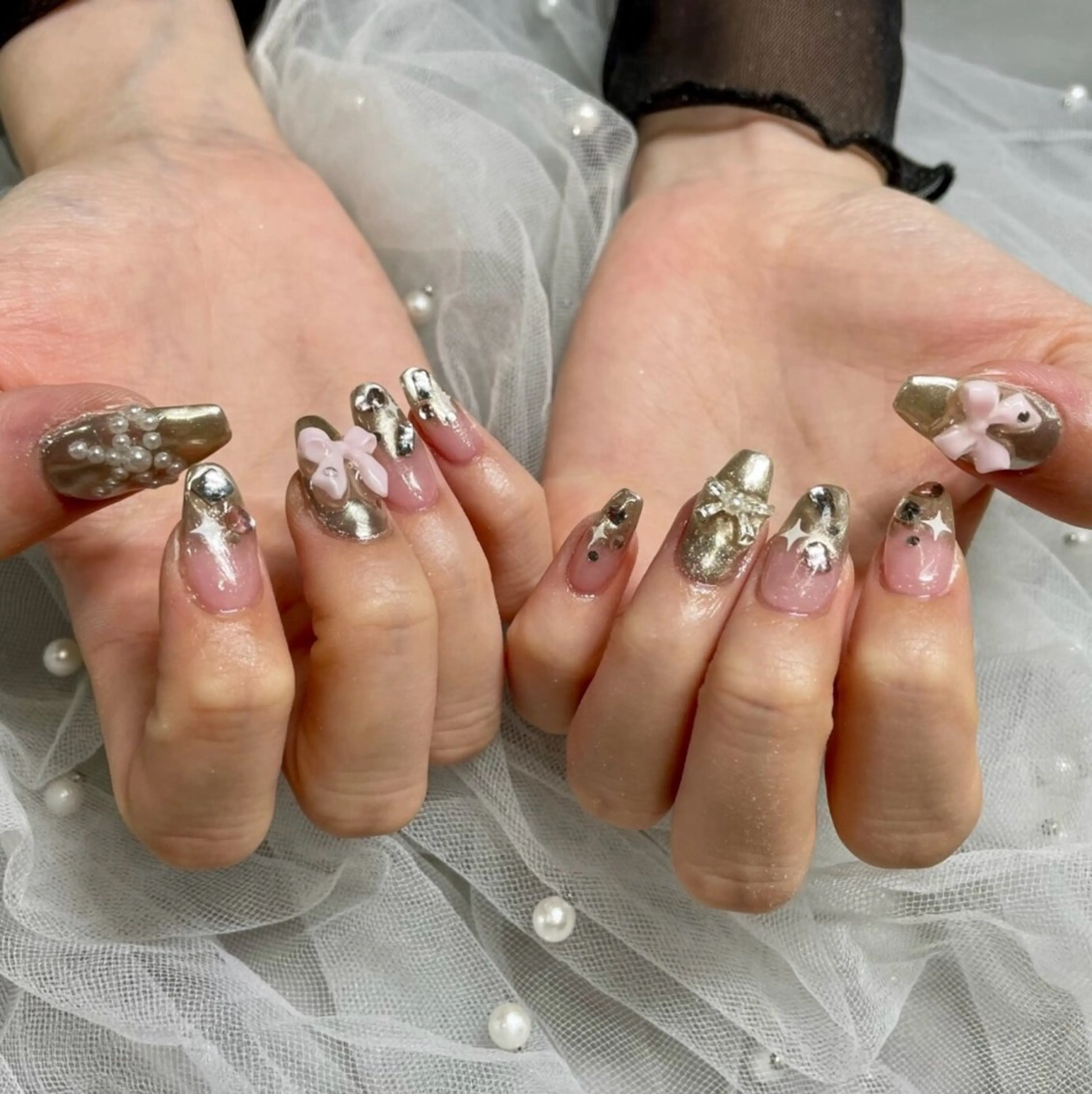 ネイル リボン ハンドネイル Renatus Nailのネイルデザイン