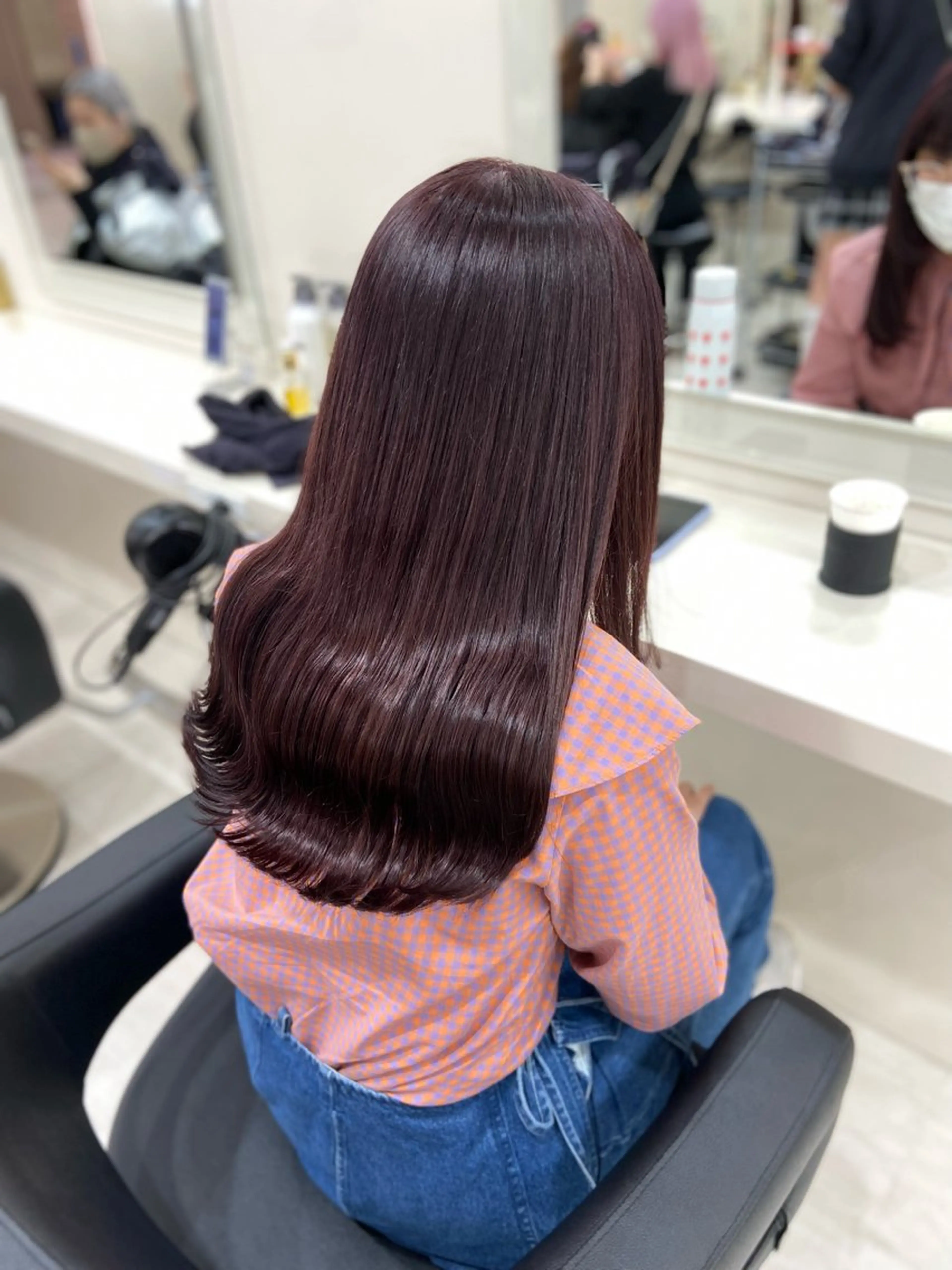 ロング カラー カット ヘアカラー トリートメント 韓国ヘア🫧 serina🎀のヘアスタイル