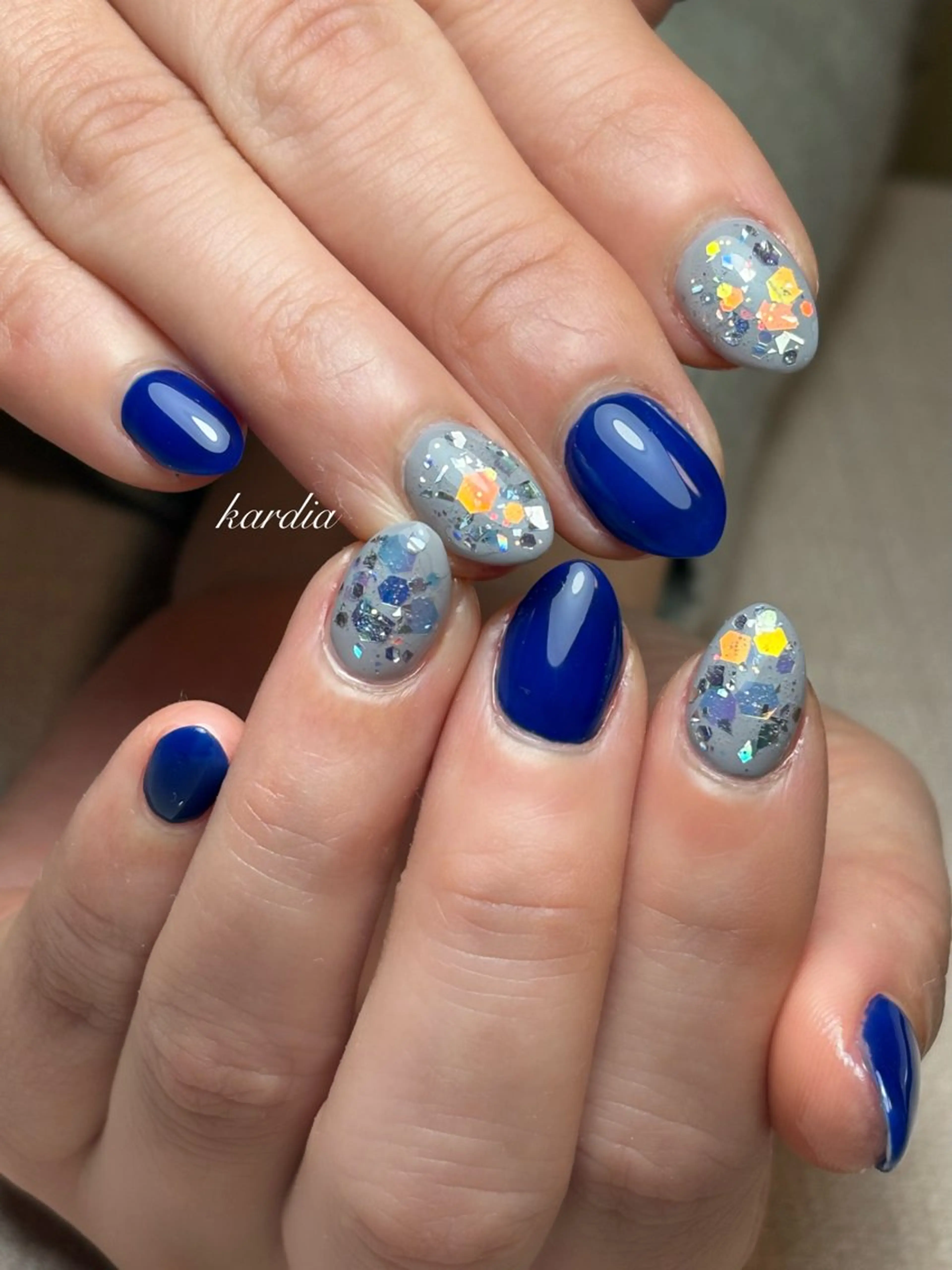 ネイル ハンドネイル καρδιά -ｶﾙﾃﾞｨｱ-のネイルデザイン