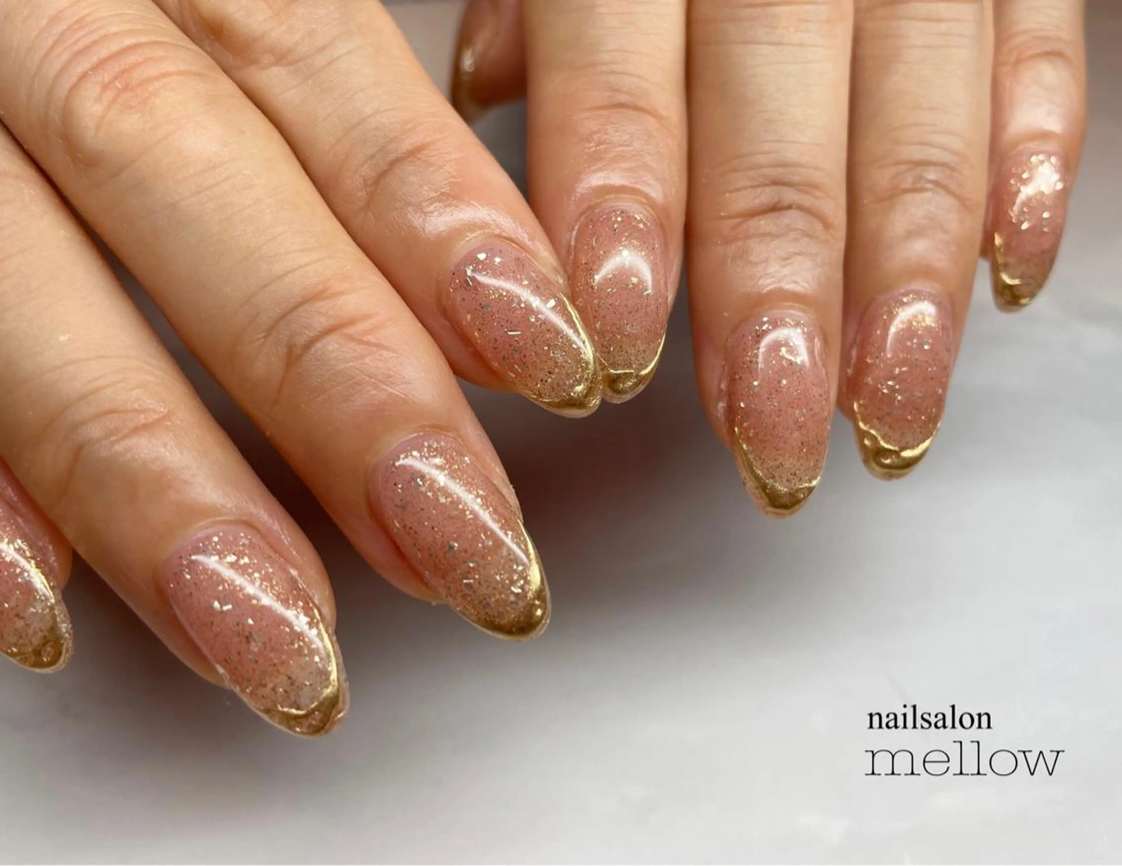 ネイル フレンチネイル ミラーネイル 大山 浩美のネイルデザイン