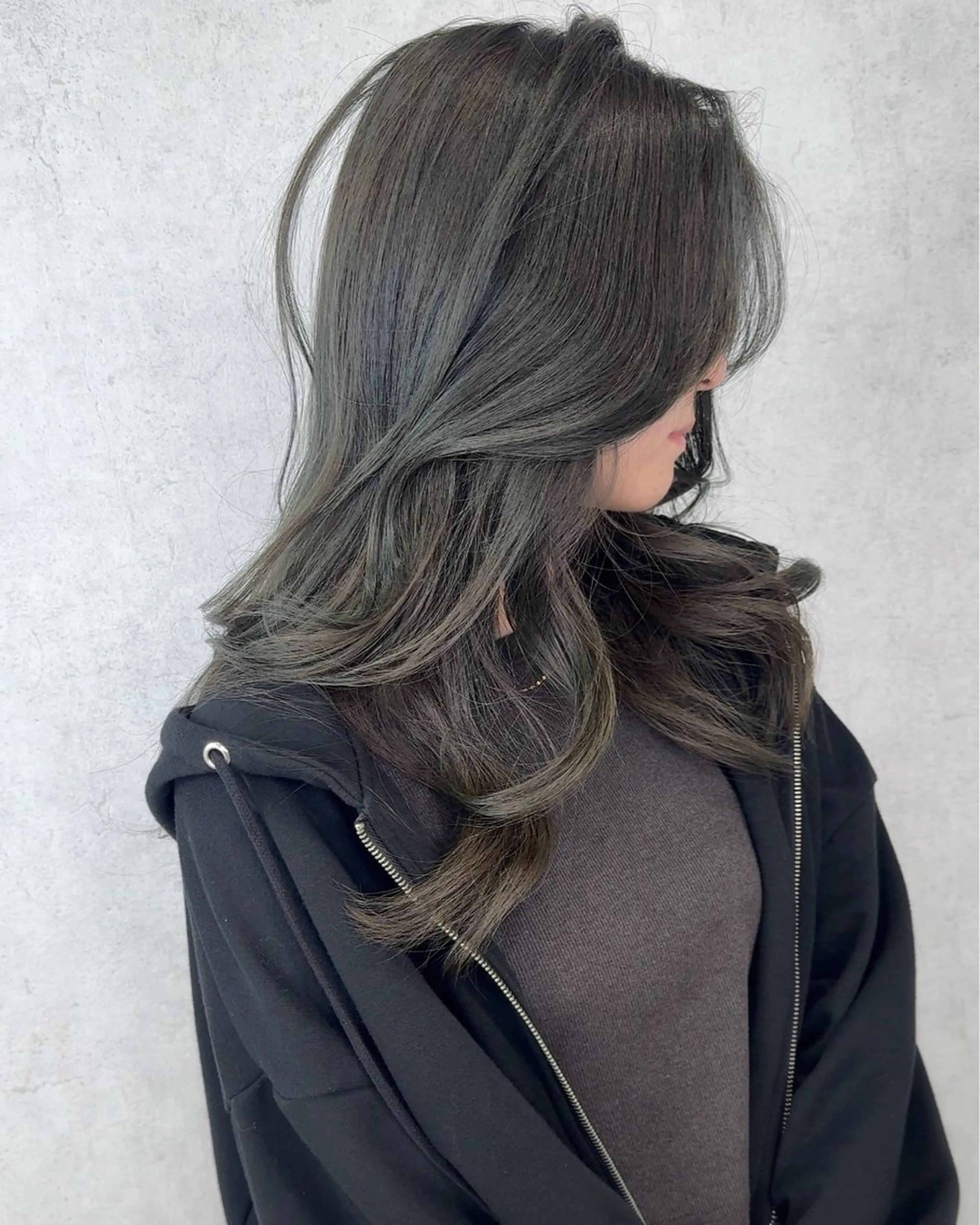 セミロング カラー ヘアアレンジ 韓国風ヘア レイヤーカット トリートメント ワンホンヘア カット ヘアカラー トリートメント アンドウ ユウ/ レイヤーカット/韓国のヘアスタイル