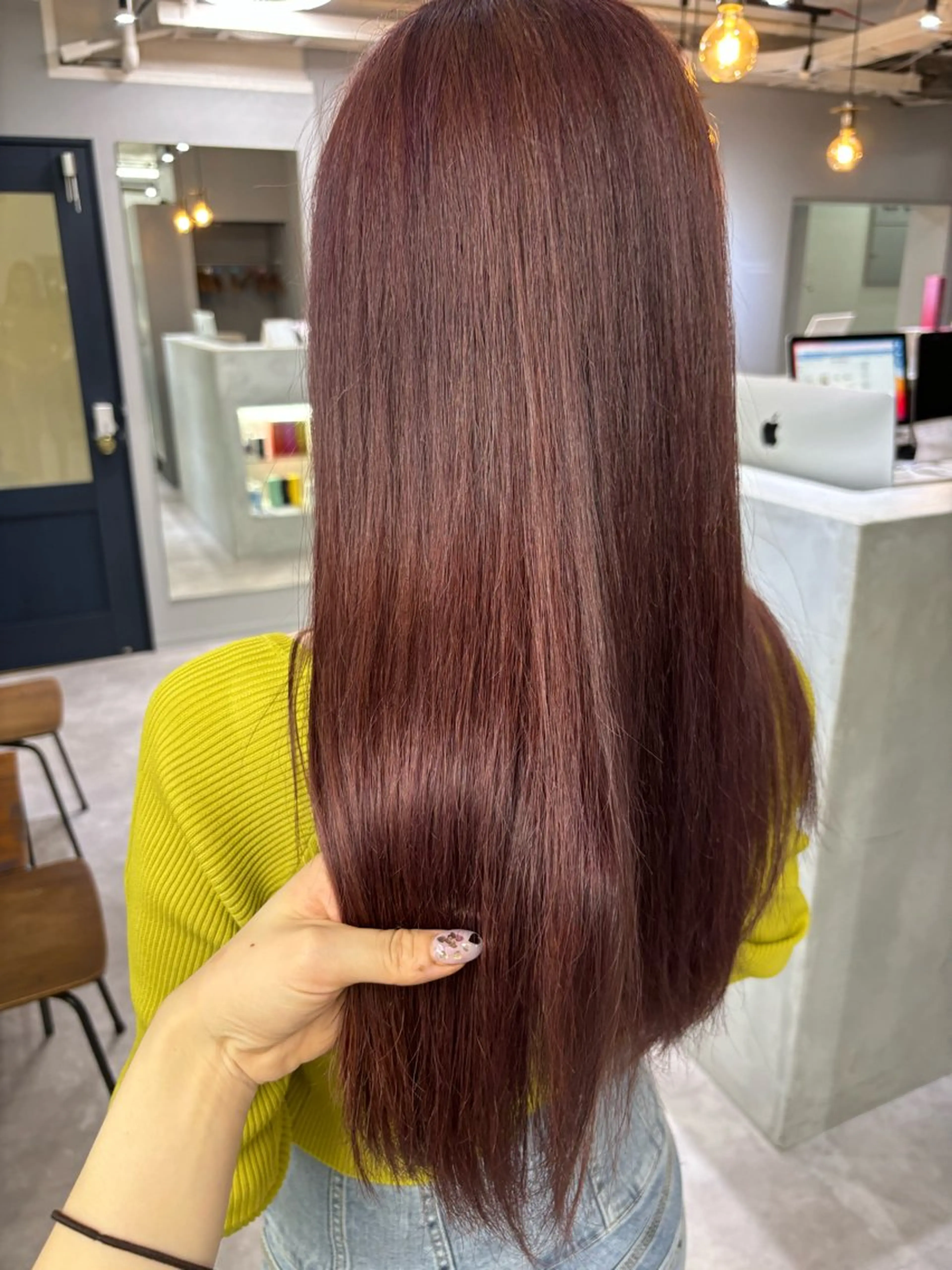 ロング カラー ブリーチ ピンクカラー バイオレットカラー ヘアカラー トリートメント きよはらちさき🍑 柔らかカラー🌱🫧のヘアスタイル